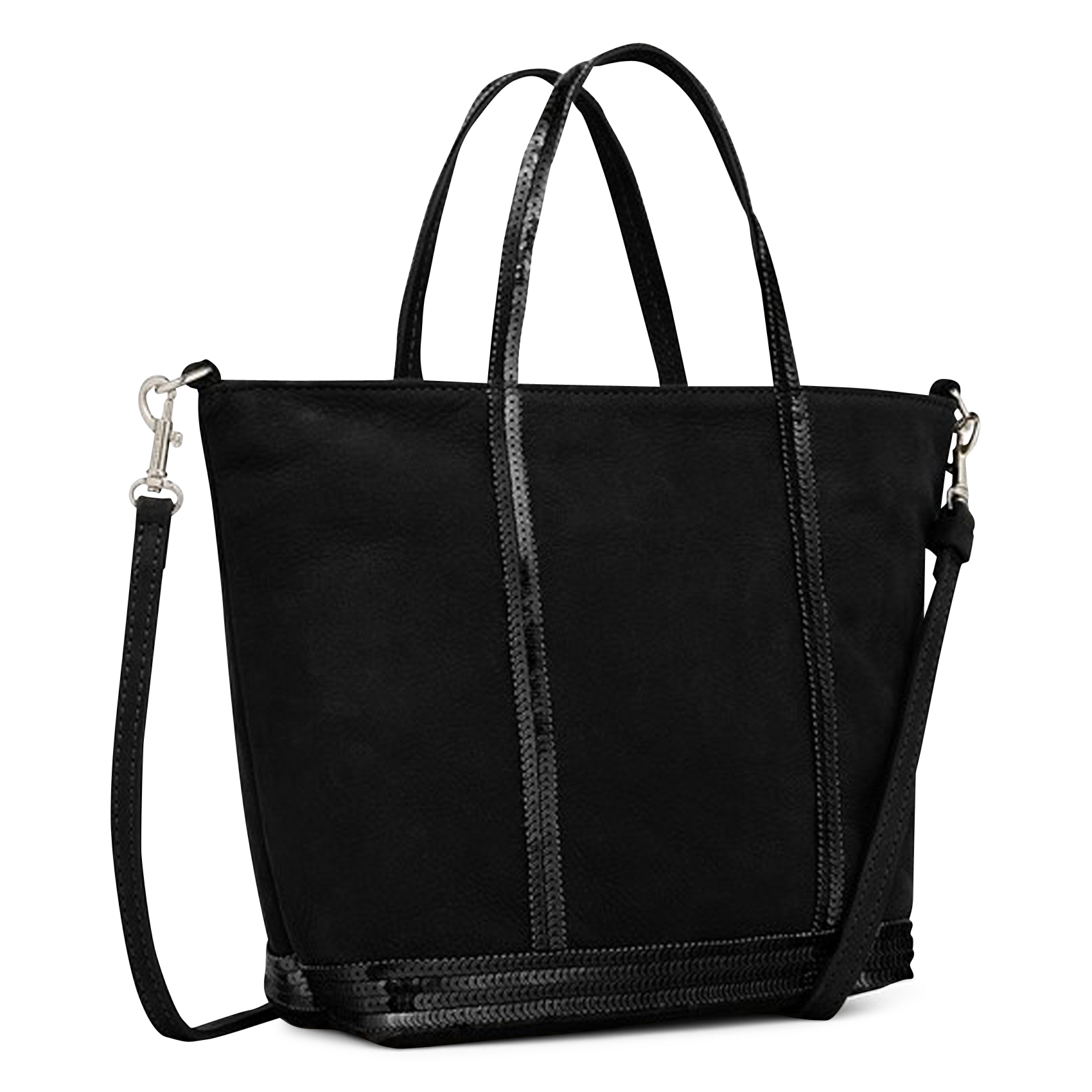 Shopper van leer VANESSA BRUNO Zwart