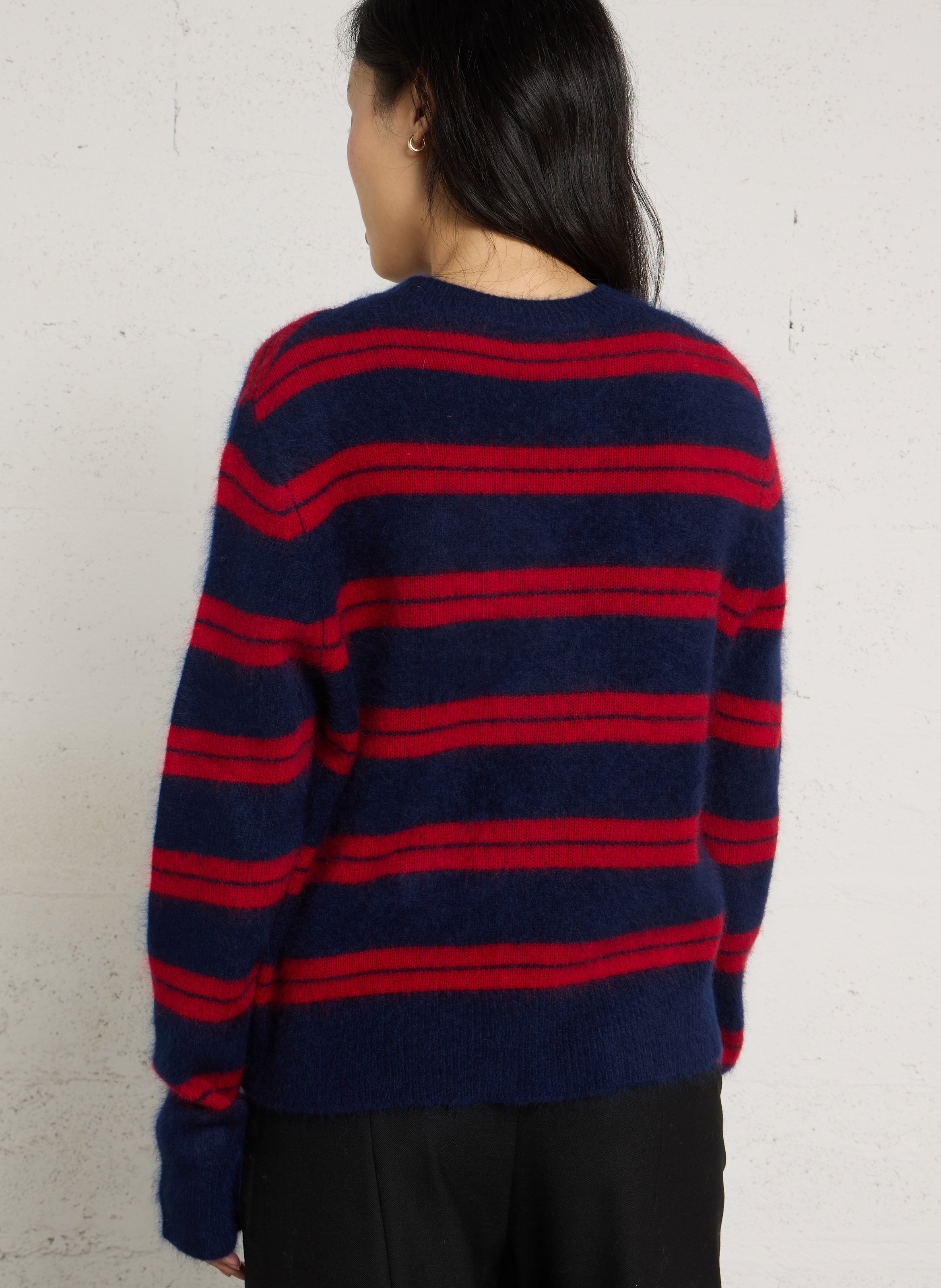 Straight-fit striped wool sweater BERENICE Blue