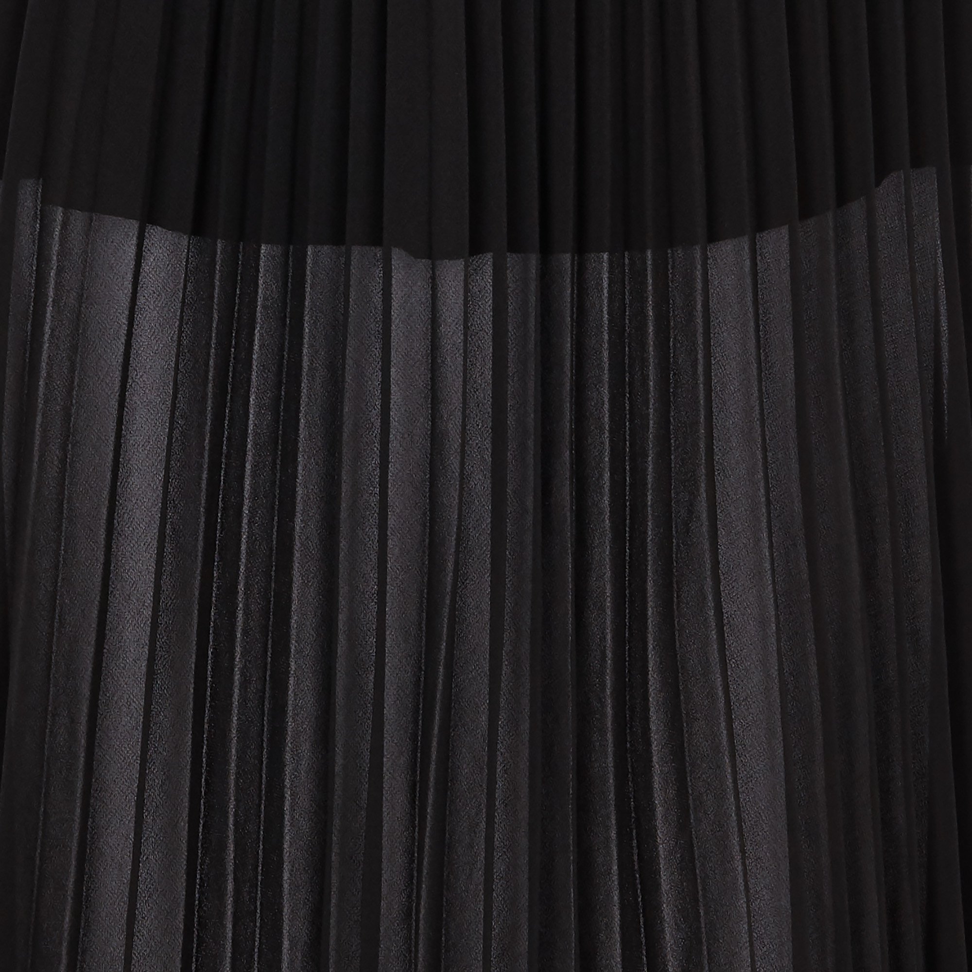 Jupe longue plissée en crêpe IKKS Noir