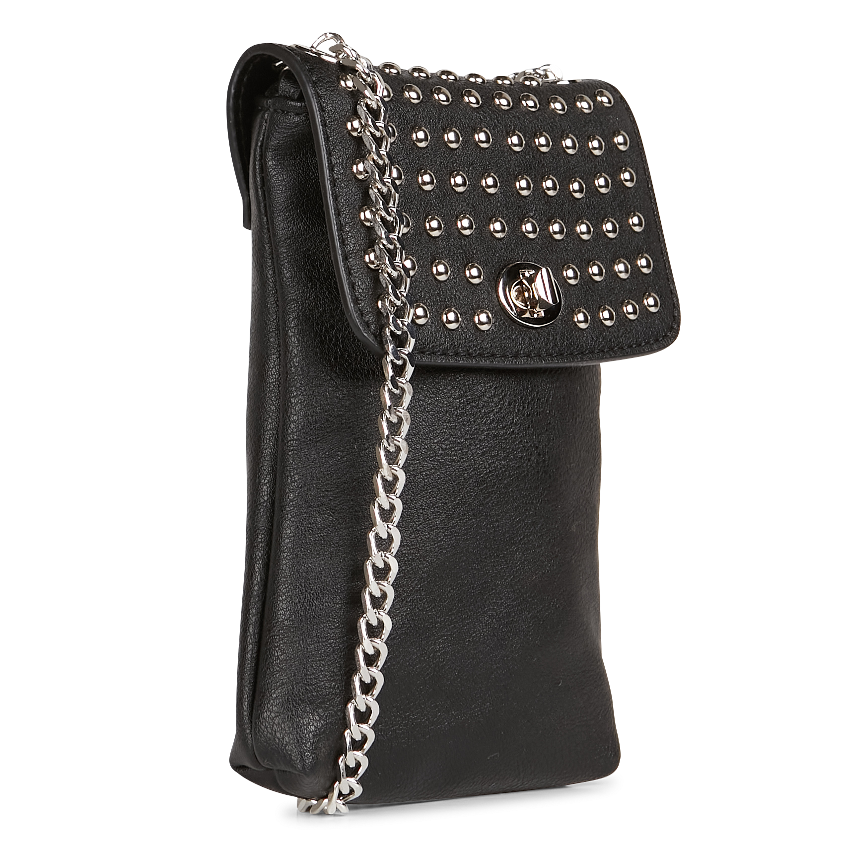 Pochette cloutée en similicuir AU PRINTEMPS PARIS Noir