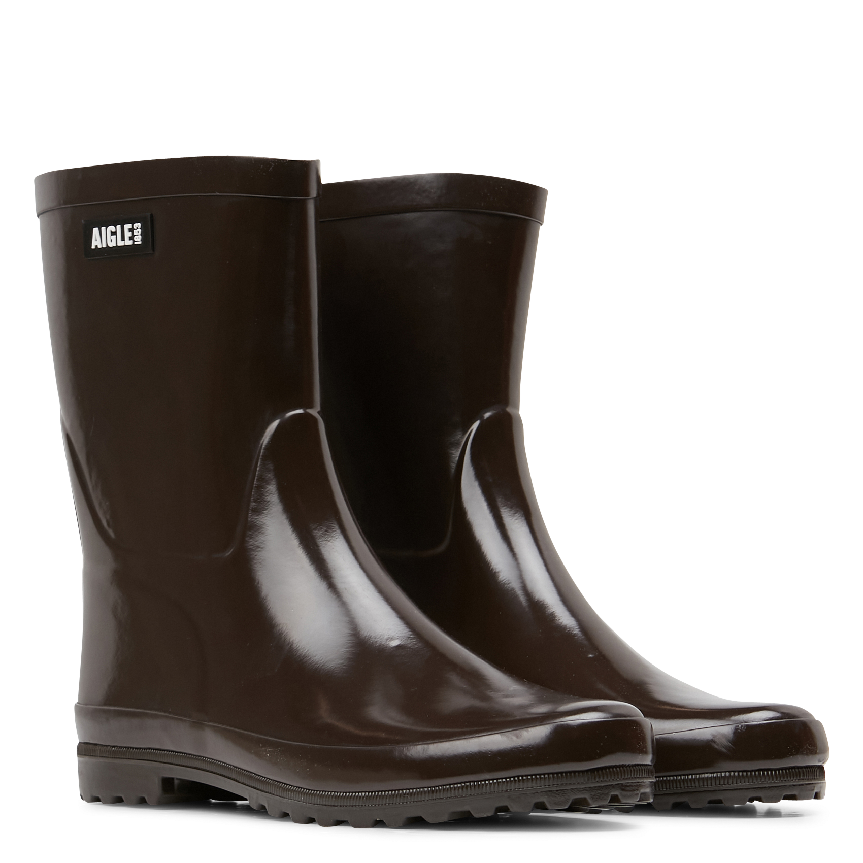 Regenlaarzen Met Ronde Neus Cacao Aigle - Dames | Place des Tendances