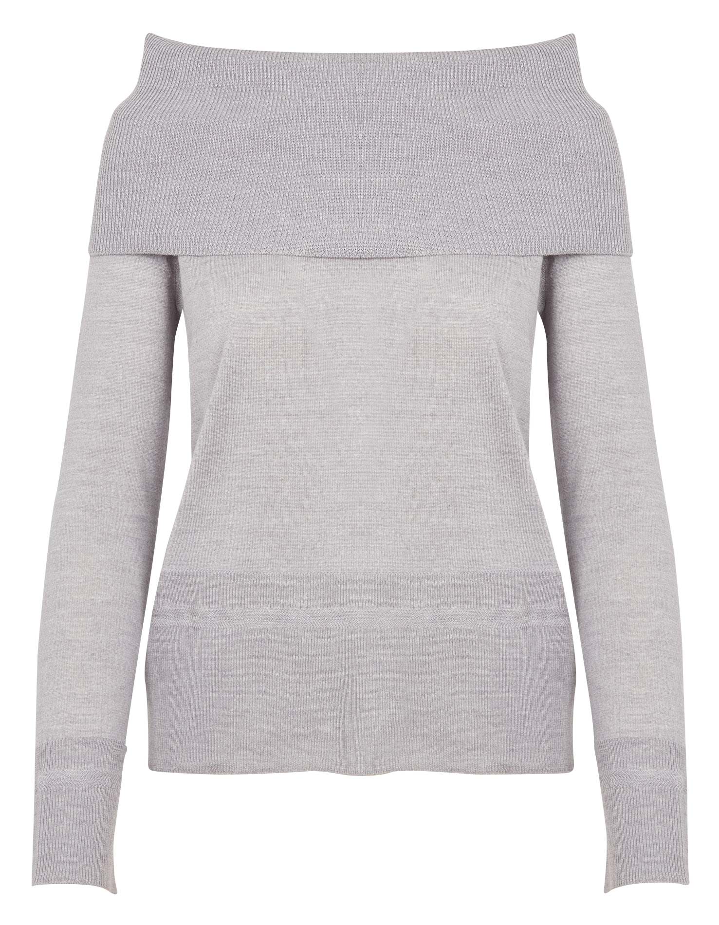 Pull droit épaules dénudées en laine MAX MARA LEISURE Gris
