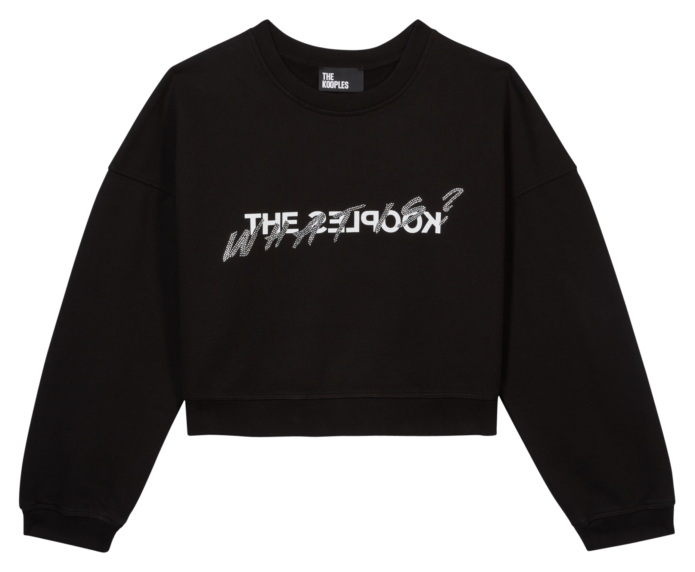 Sweat court col rond sérigraphié en coton  THE KOOPLES