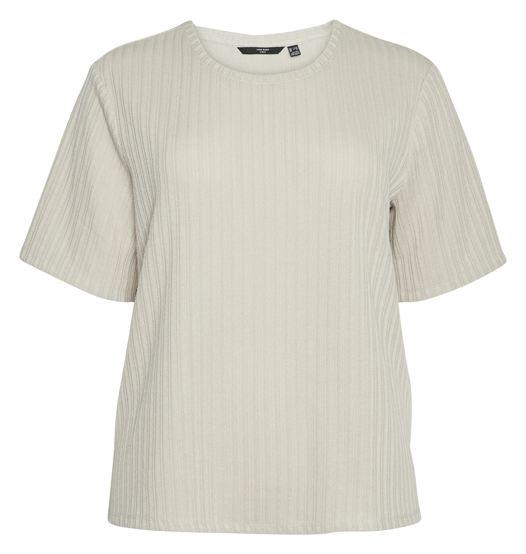 Short-sleeved T-shirt VERO MODA CURVE Beige