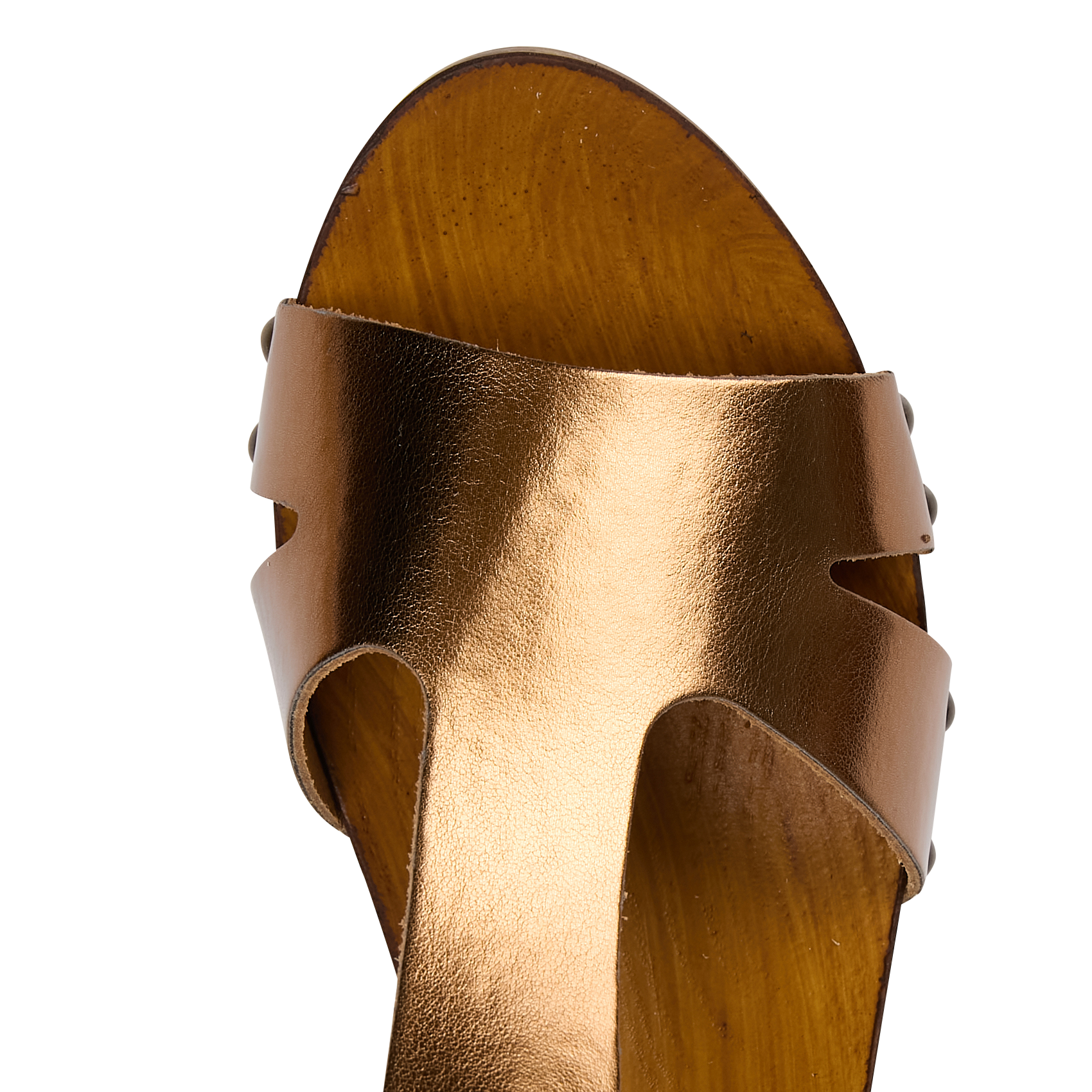 Sandales à talon en cuir métallisé LES TROPEZIENNES PAR M.BELARBI Doré