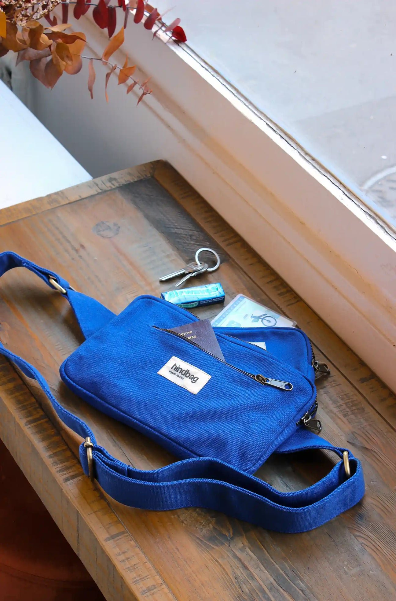 Cotton waist bag HINDBAG Blue