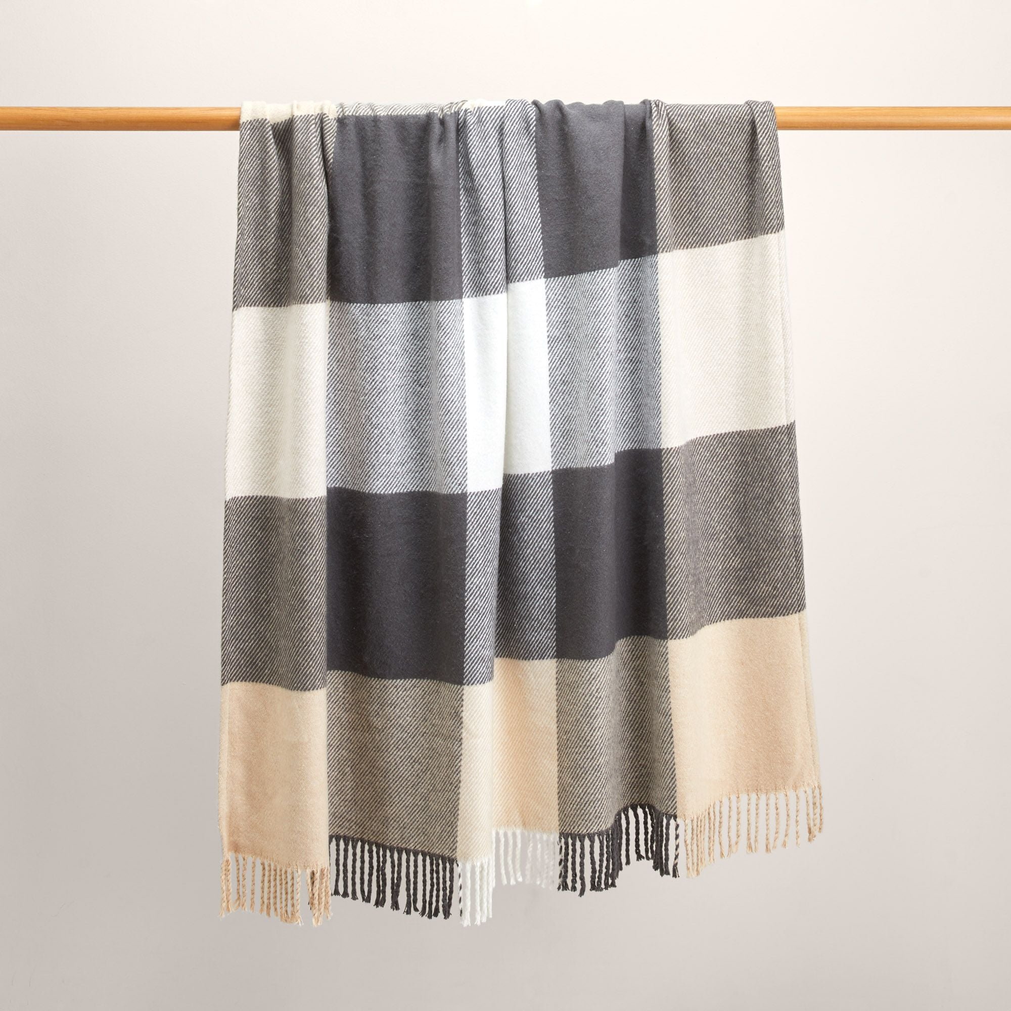 LIVIA - Cotton throw MADURA Grey