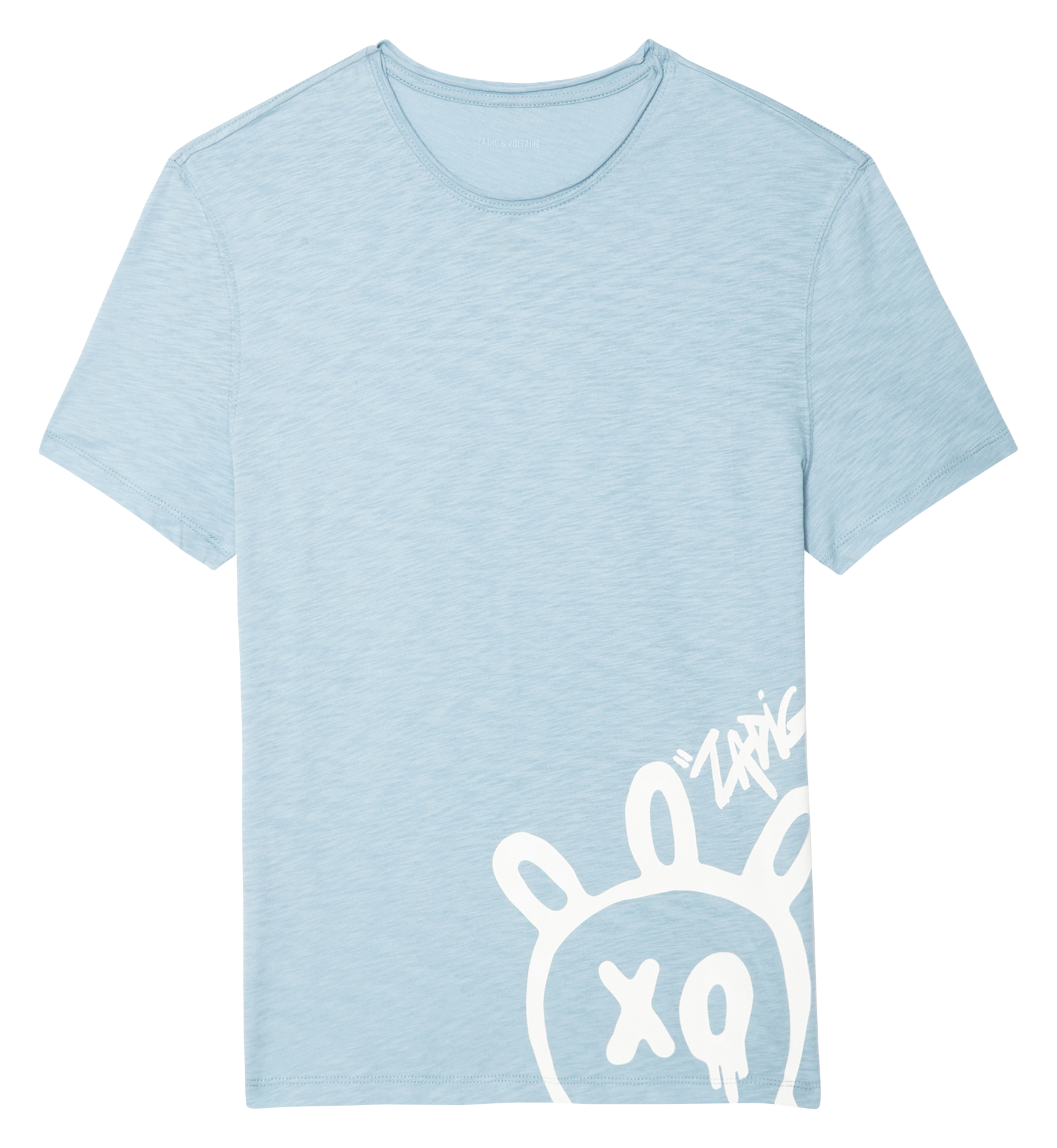 Tee-shirt col rond en coton ZADIG&amp;VOLTAIRE Bleu