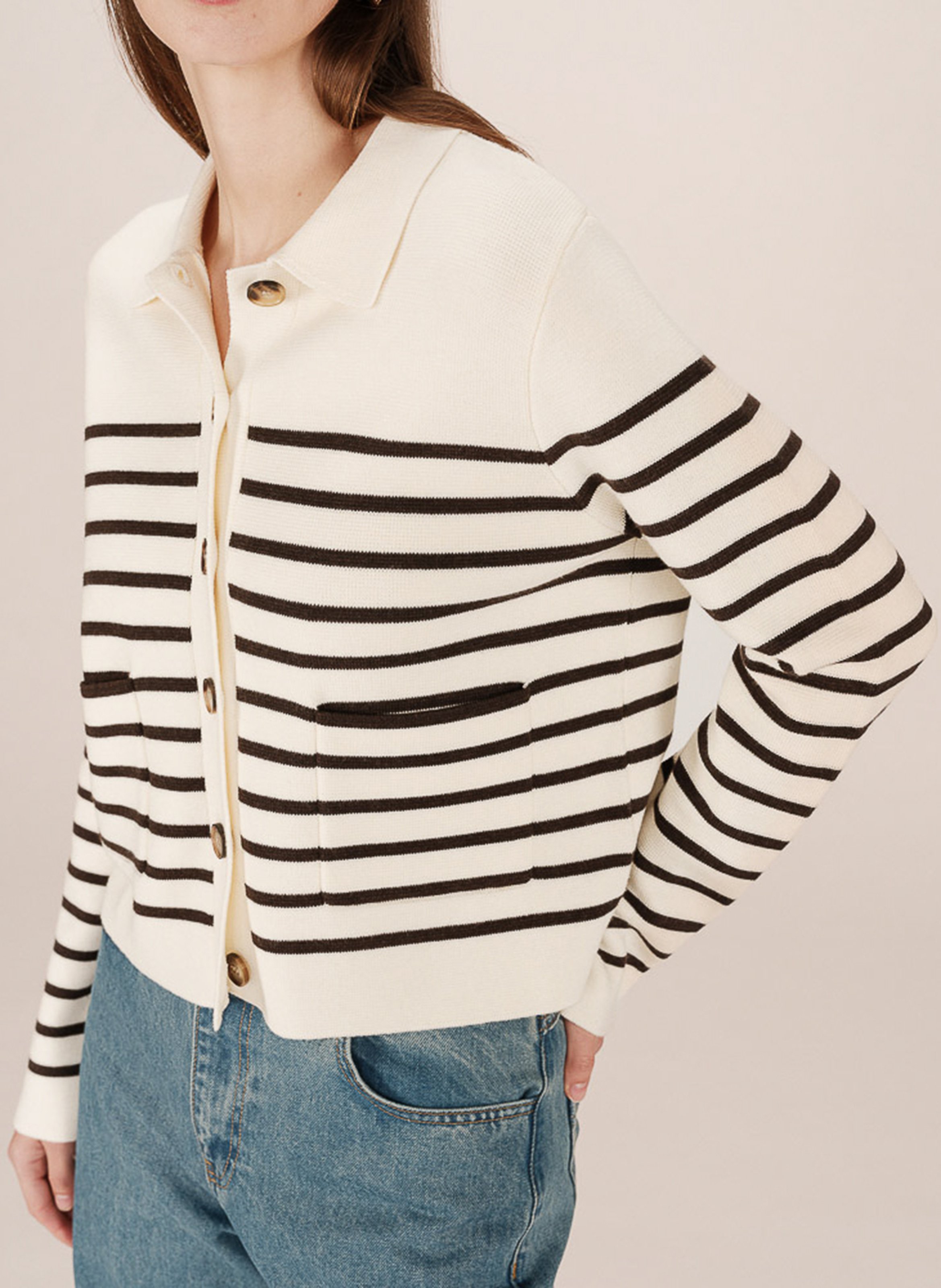 Shirt collar vest GRACE ET MILA White