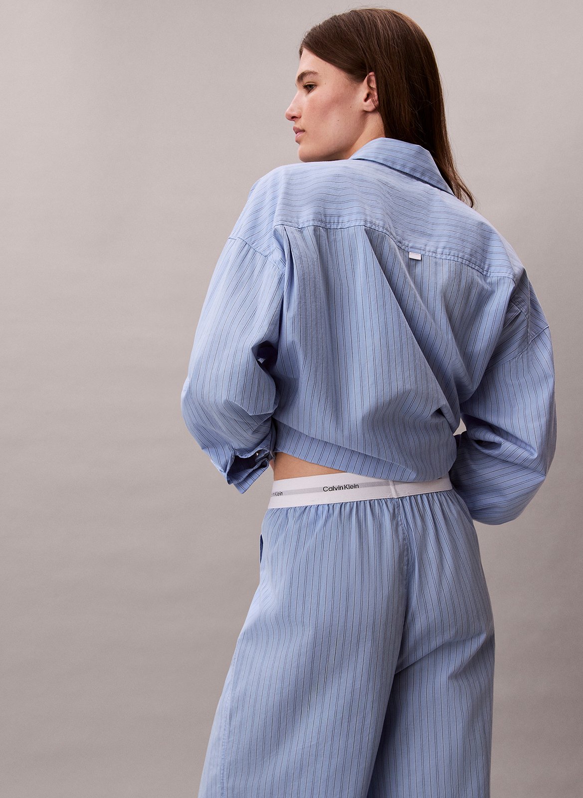 Pantalon large en coton  CALVIN KLEIN UNDERWEAR Bleu