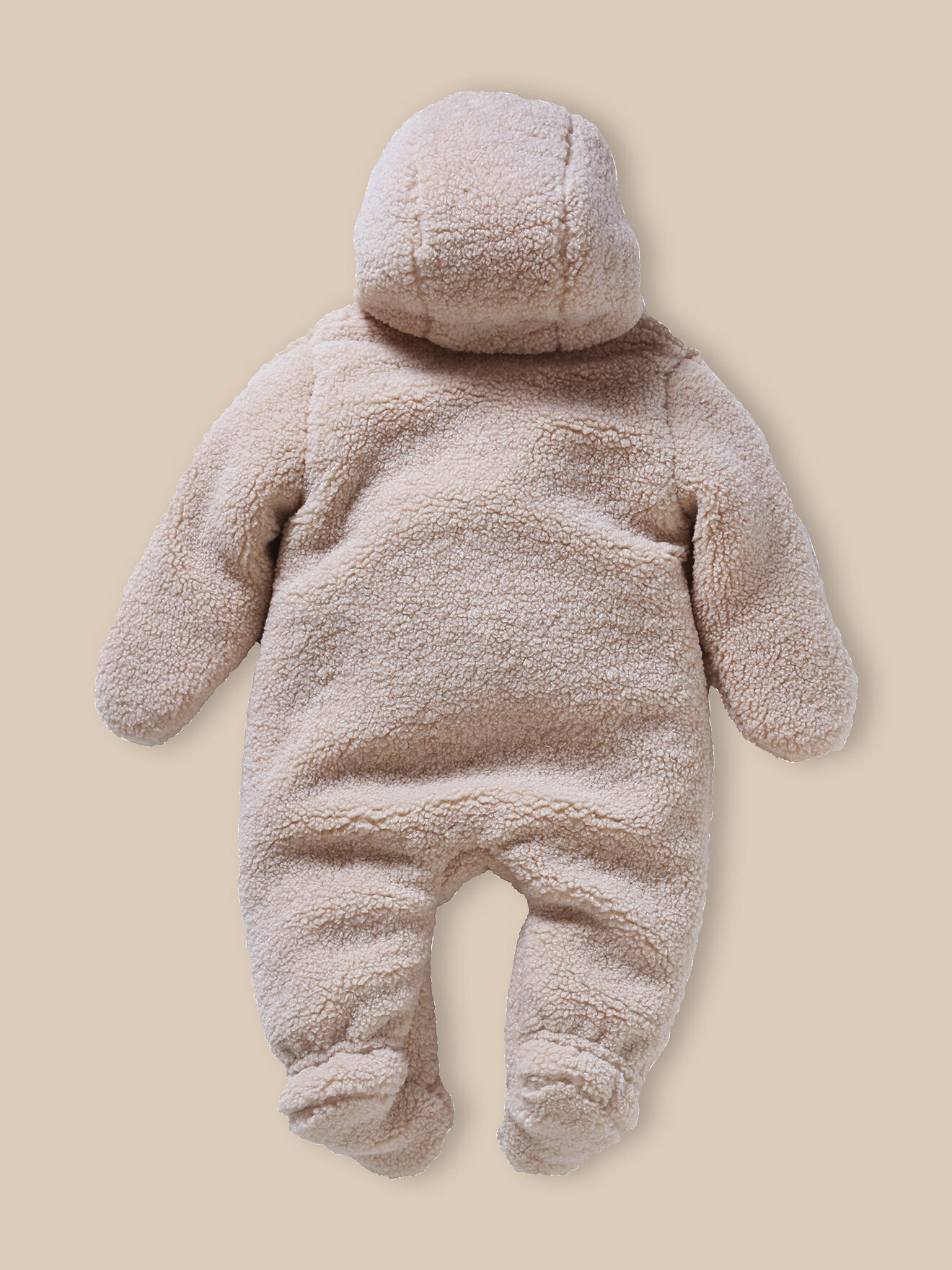 Sherpa plush effect pilot jumpsuit CYRILLUS Beige