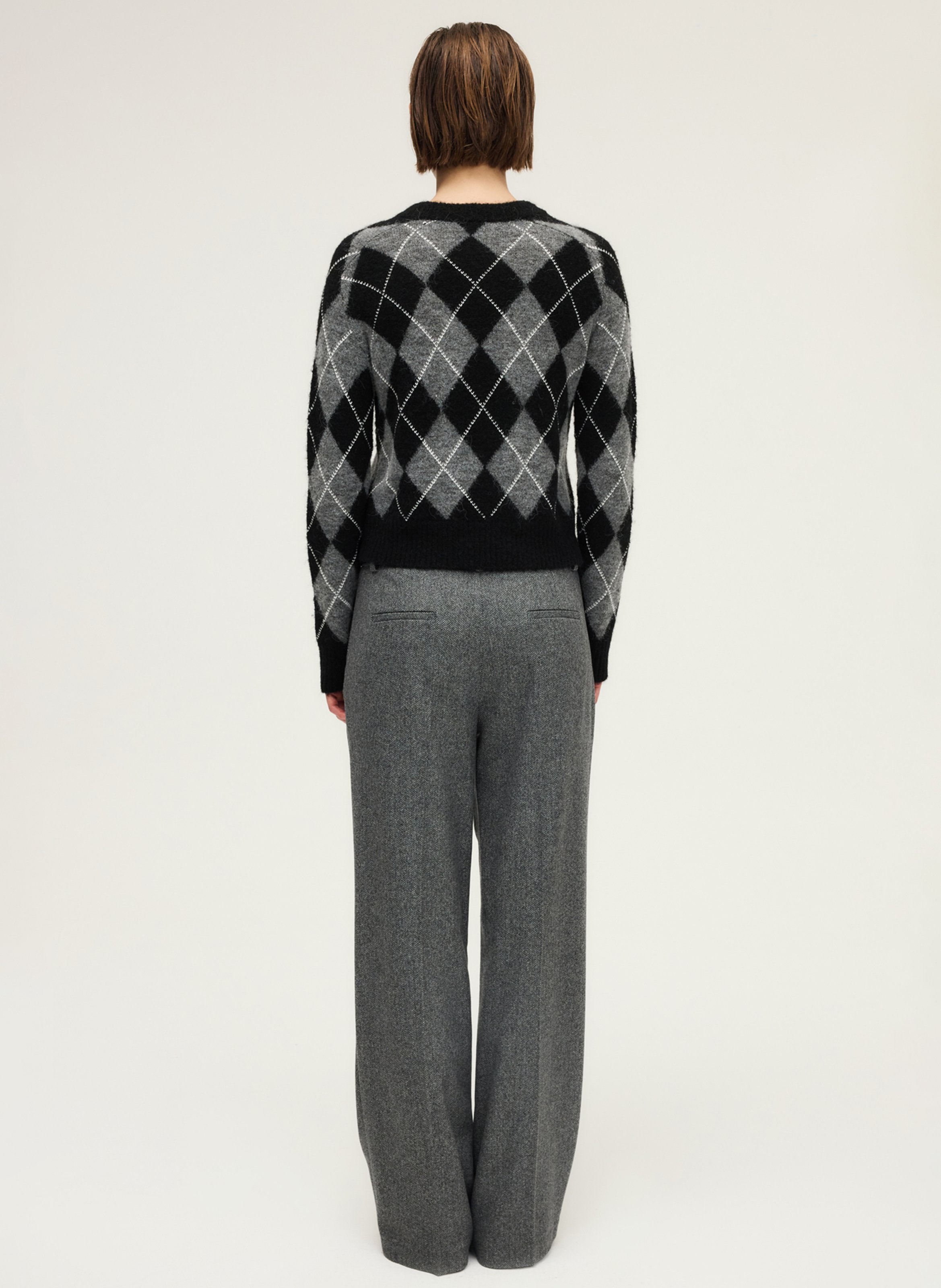 Chat jacquard sweater PABLO Black