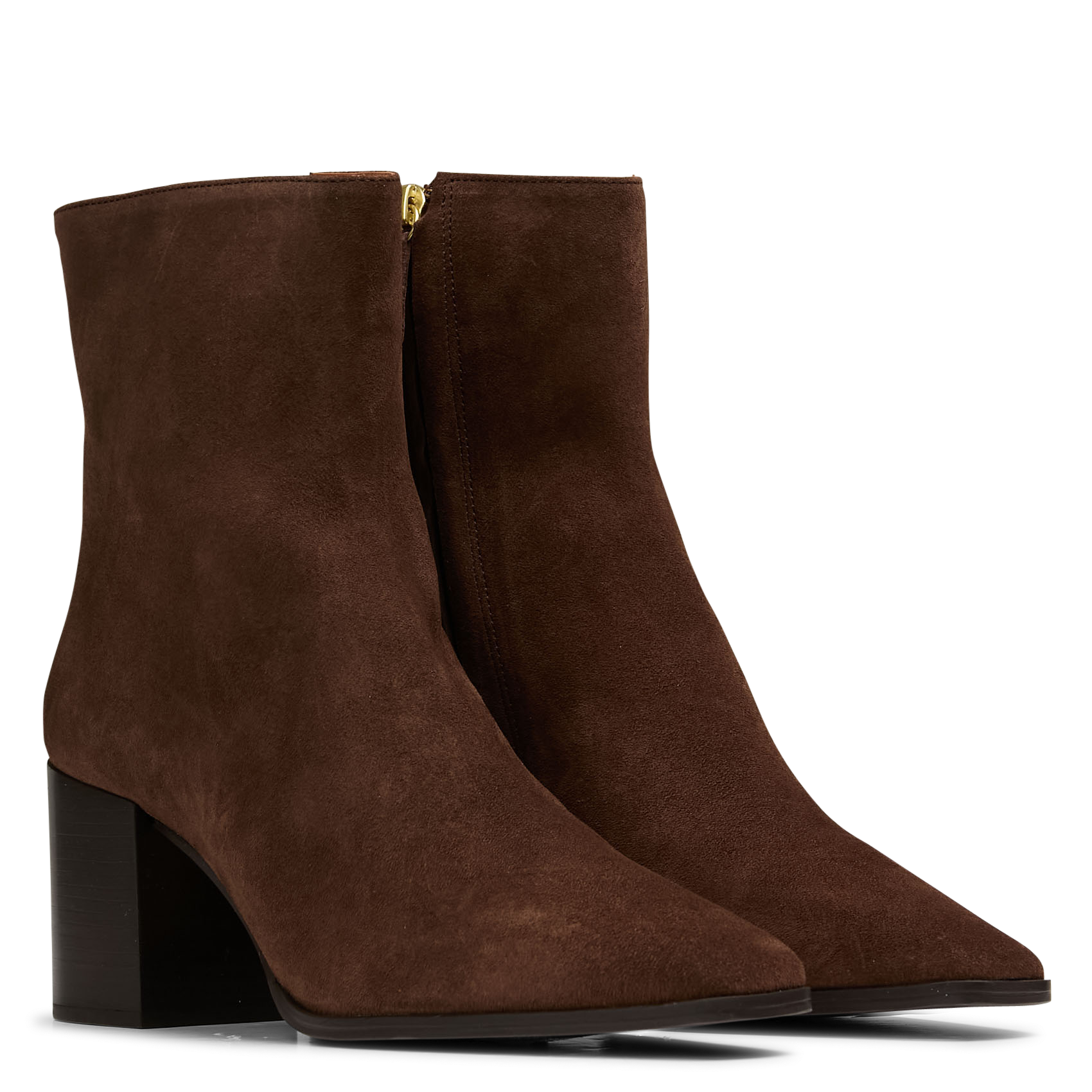 Bottines à talons en cuir RIVECOUR Marron