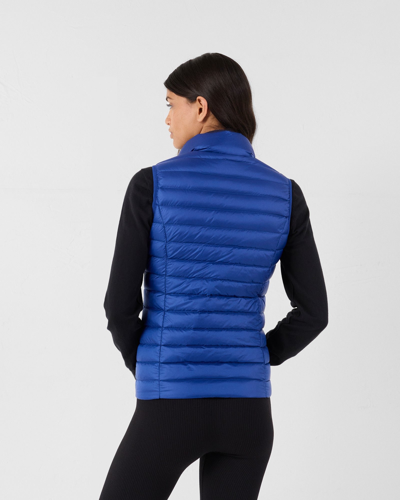 Sleeveless lightweight down vest seda Blue