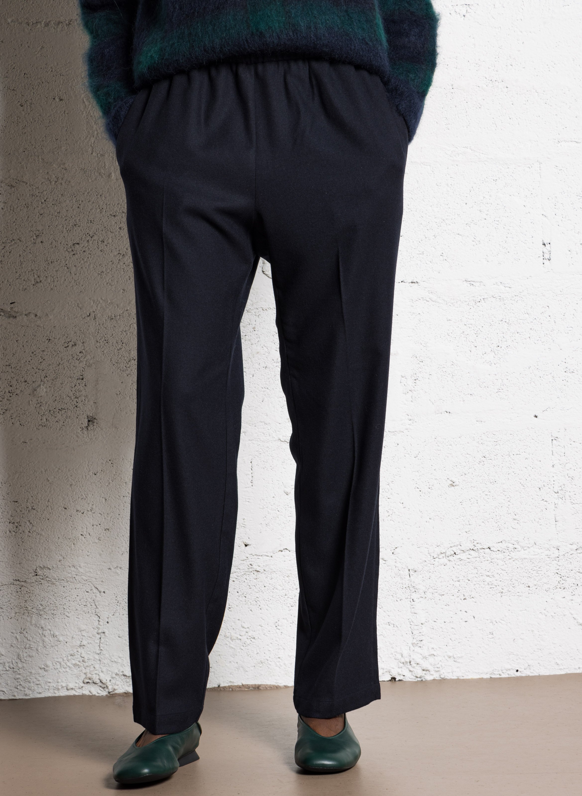 Pantalon carotte élastiqué uni POMANDERE