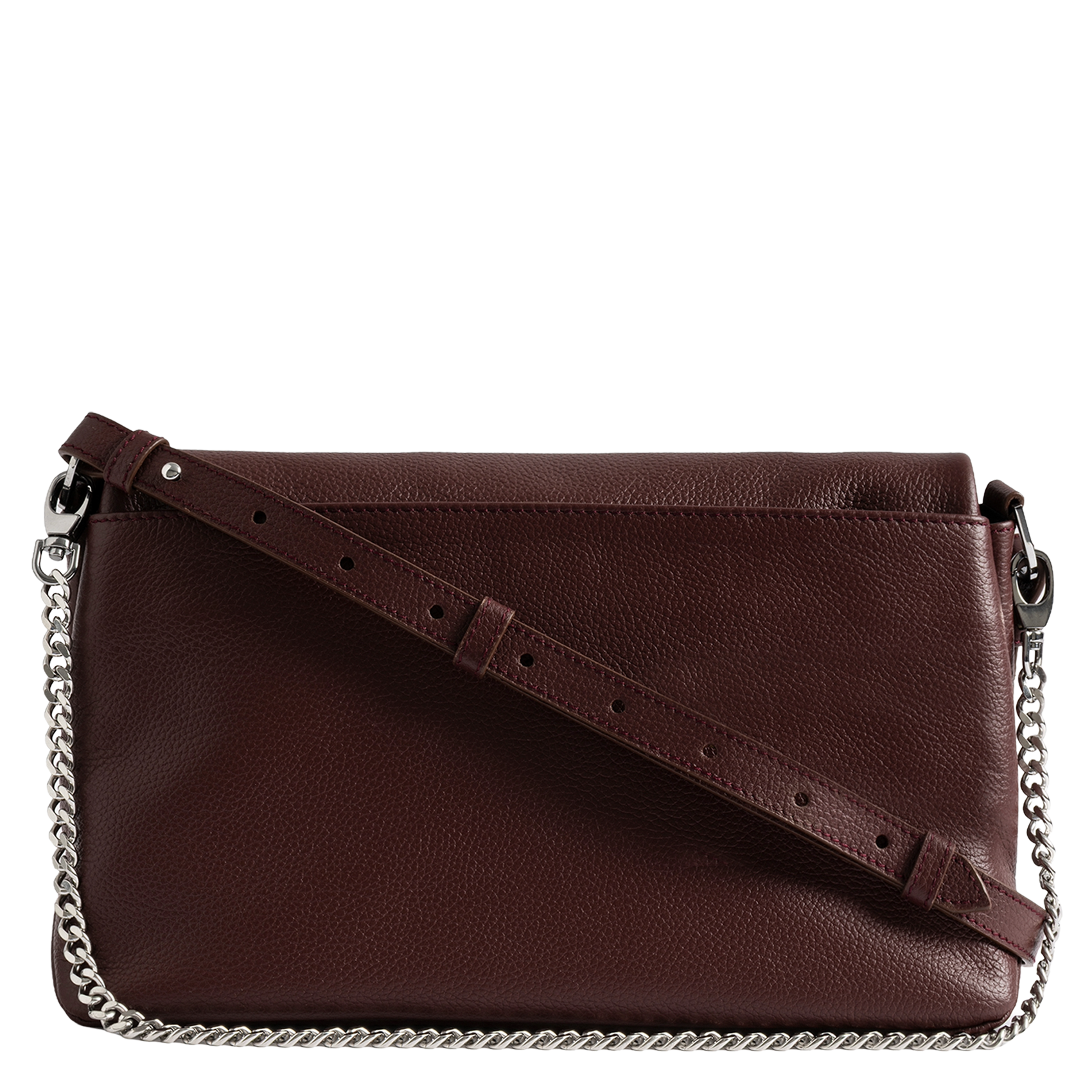 Buideltas van getextureerd leer met veters ZADIG&VOLTAIRE Rood