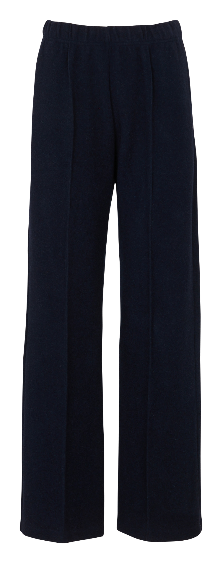 Pantalon large en laine mélangée BENSIMON Bleu