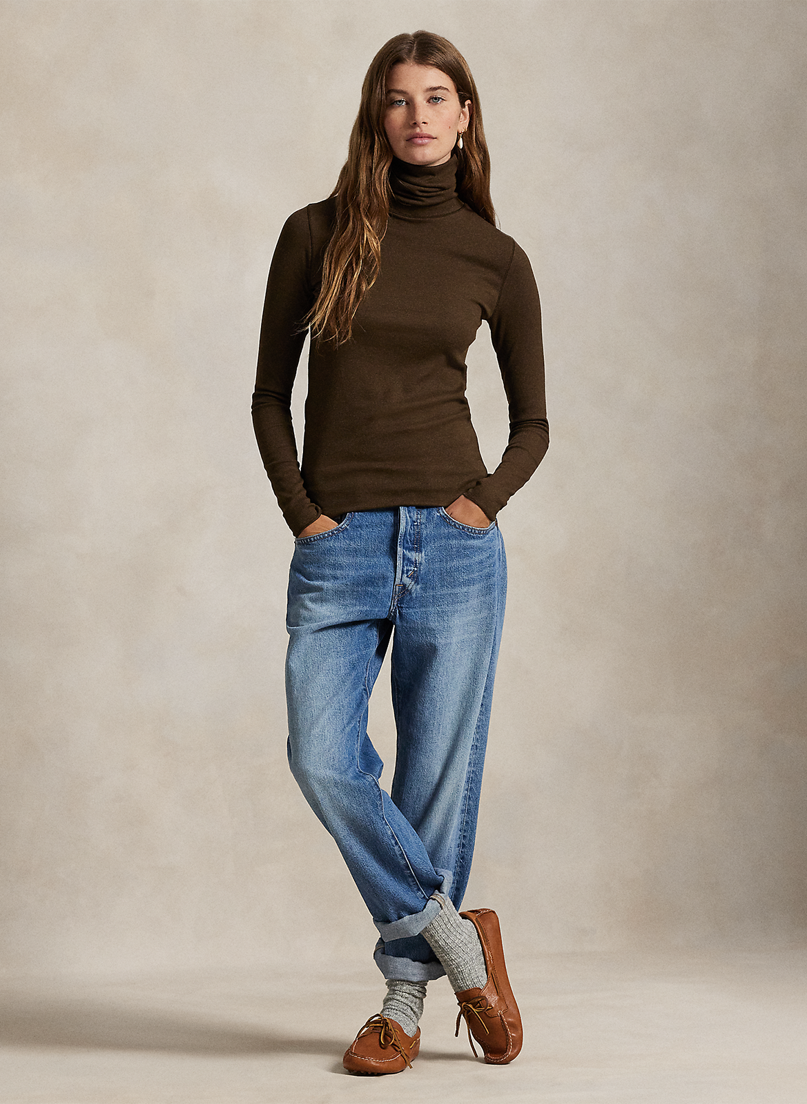 Pull col roulé  POLO RALPH LAUREN Marron