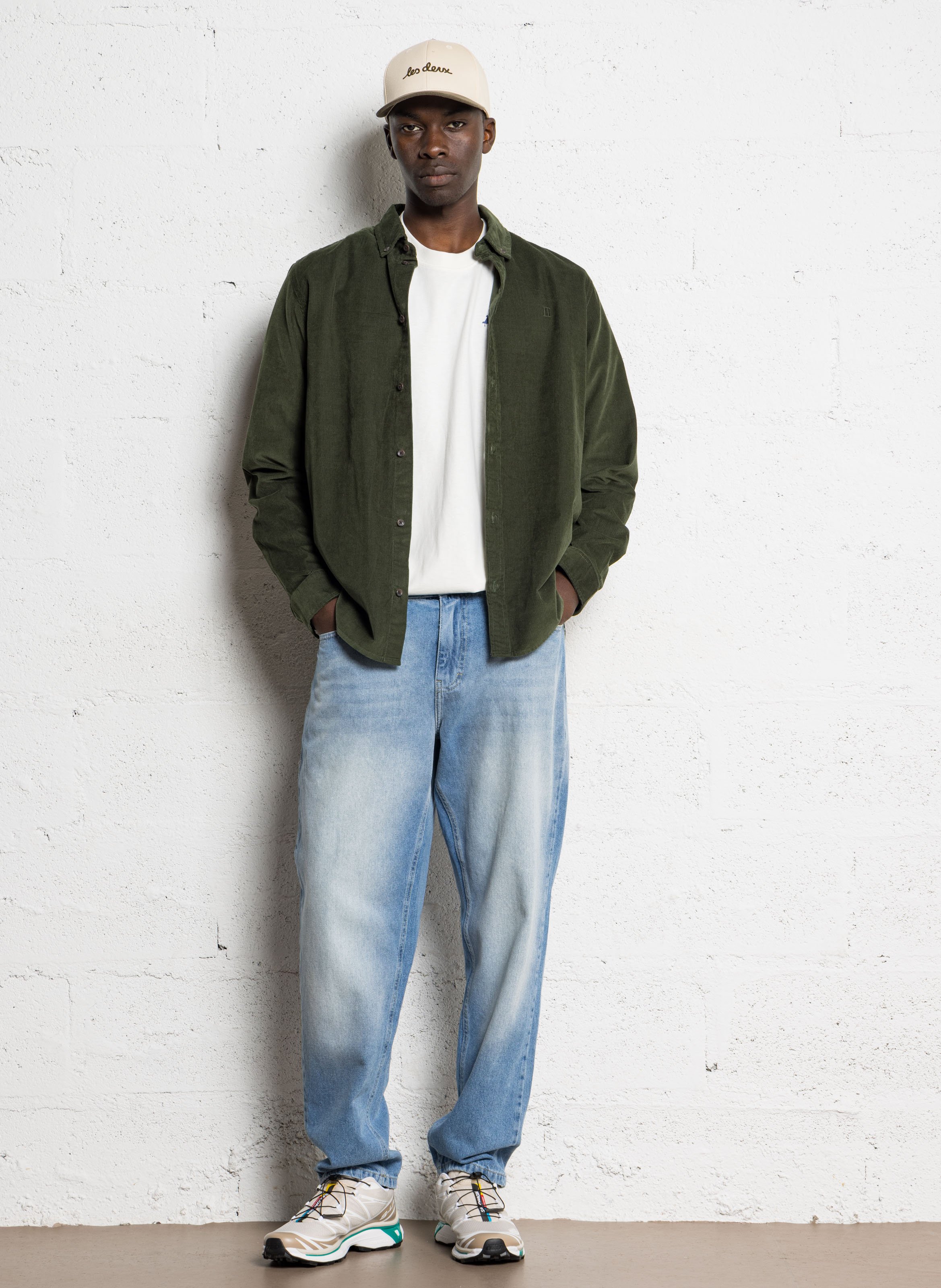 Rechte blouse van biokatoen LES DEUX Groen