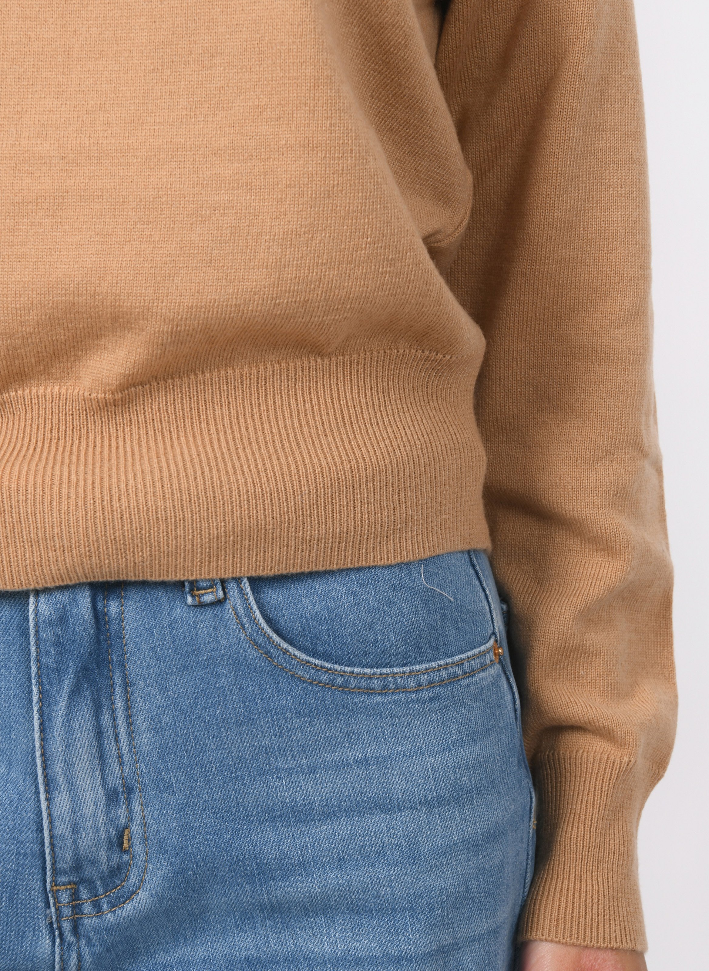 Kurzärmliger Pullover mit Rundhalsausschnitt KOOKAI Beige