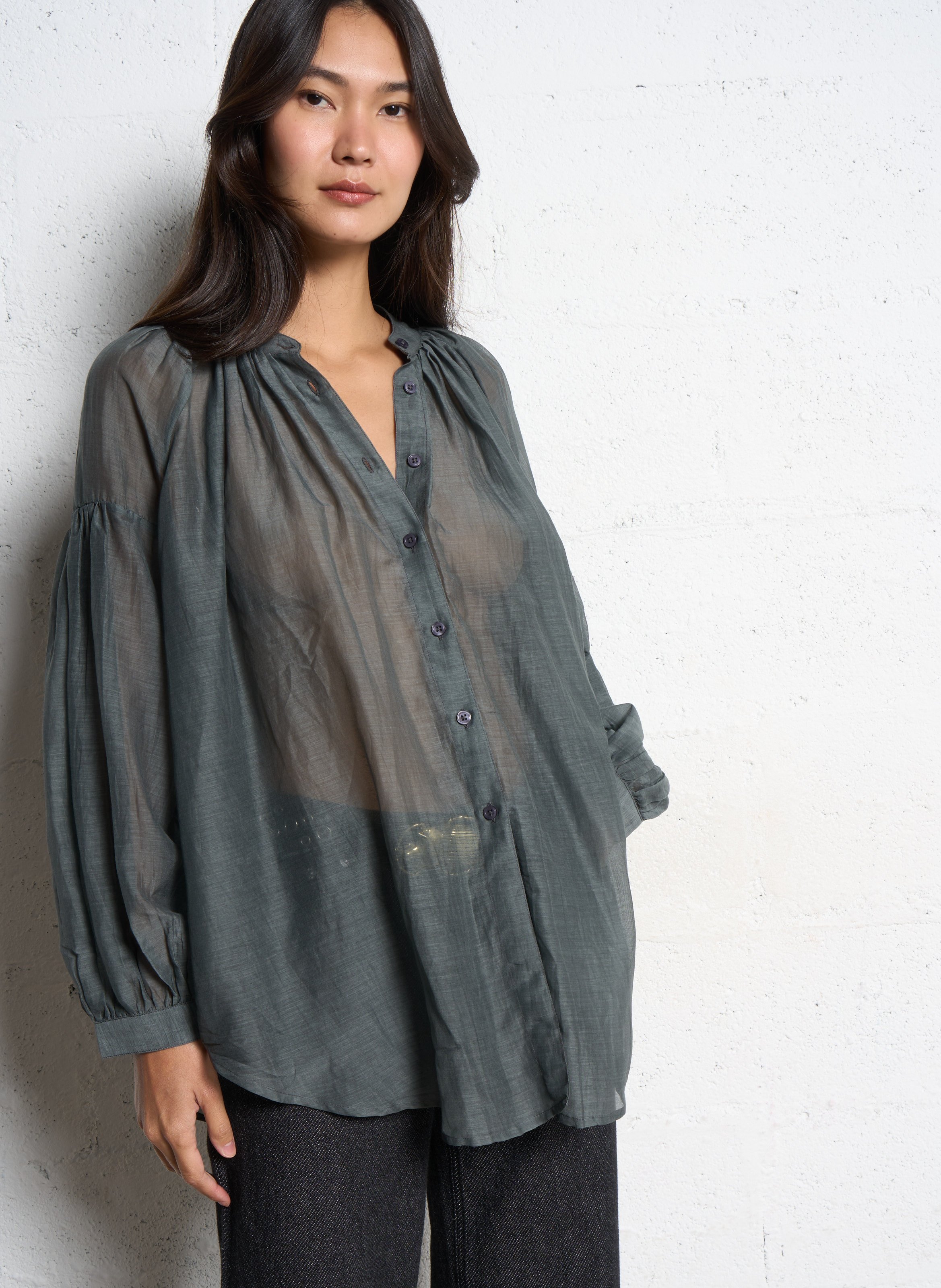 Blouse ample en coton et soie MES DEMOISELLES