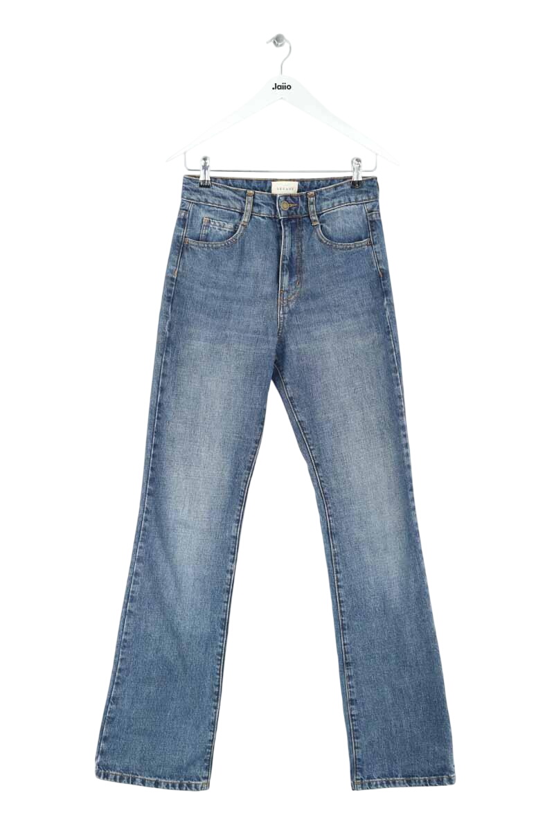 - Straight-leg jeans
- 5 pockets
- Straight cut
- Faded effect SEZANE - Seconde main Blue