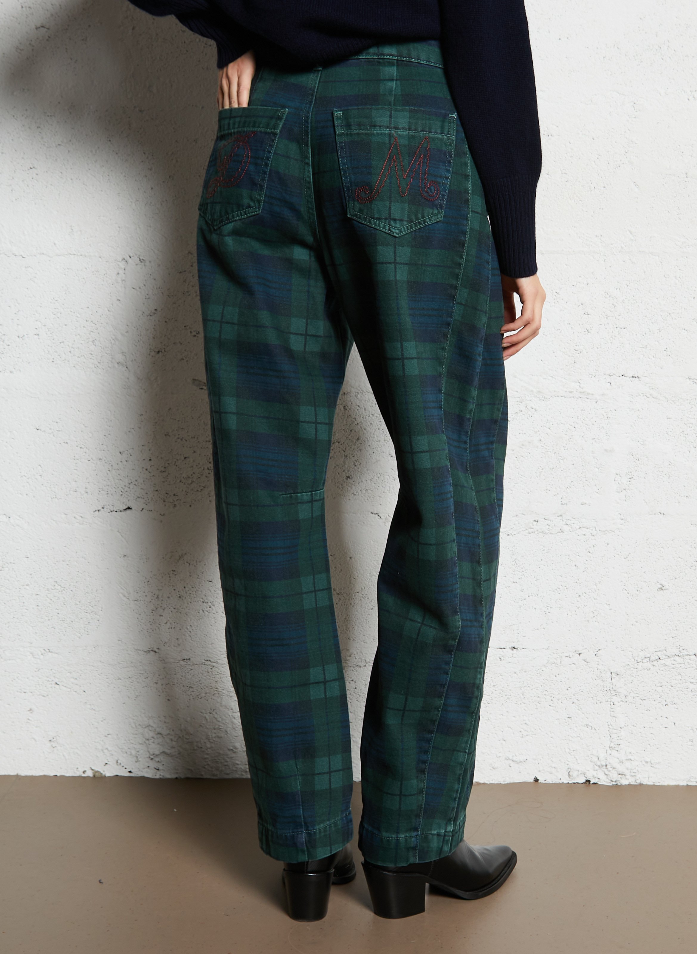 Jean droit à carreaux DAMSON MADDER Bleu