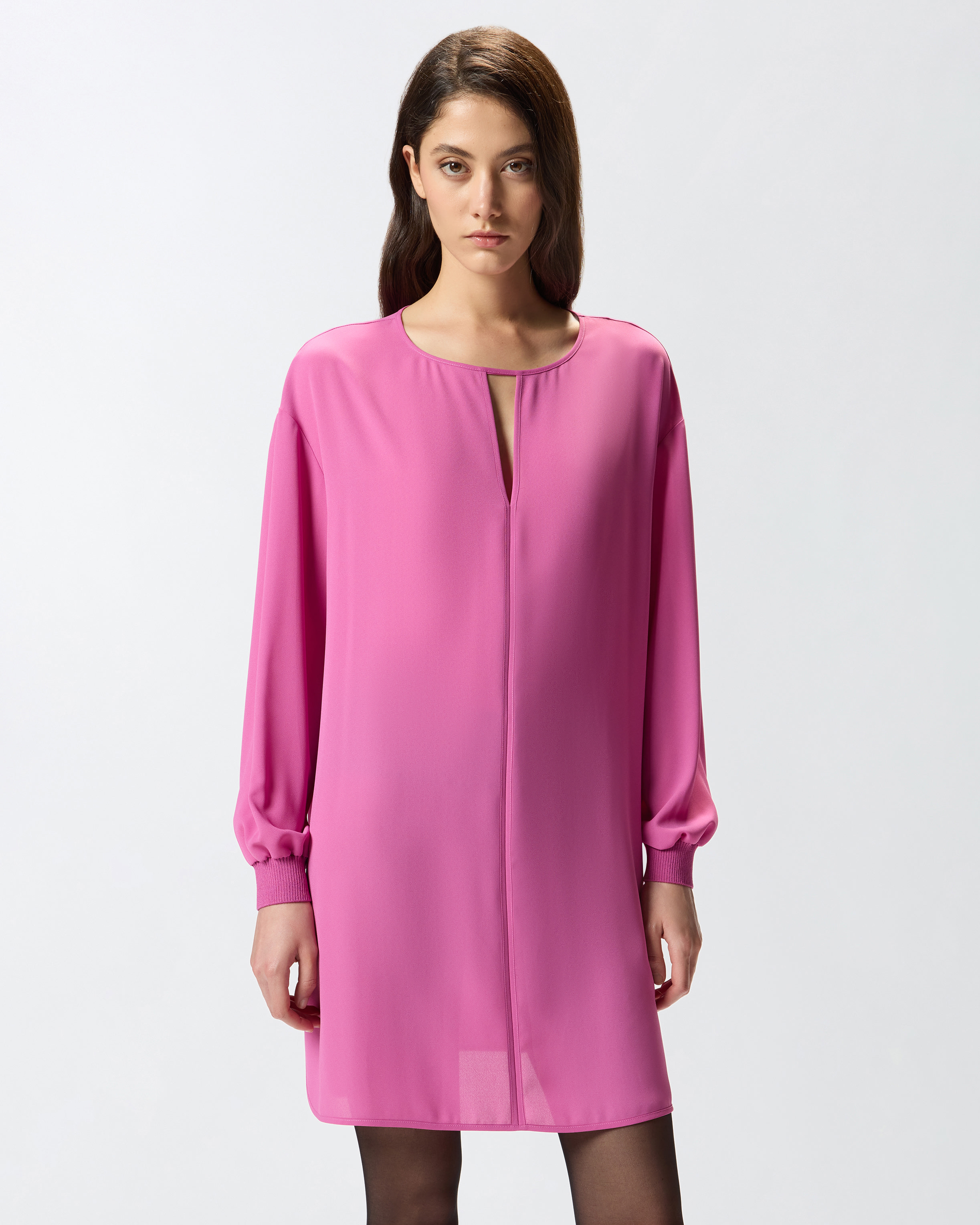 Short dress in technical crepe fabric PINKO Pink