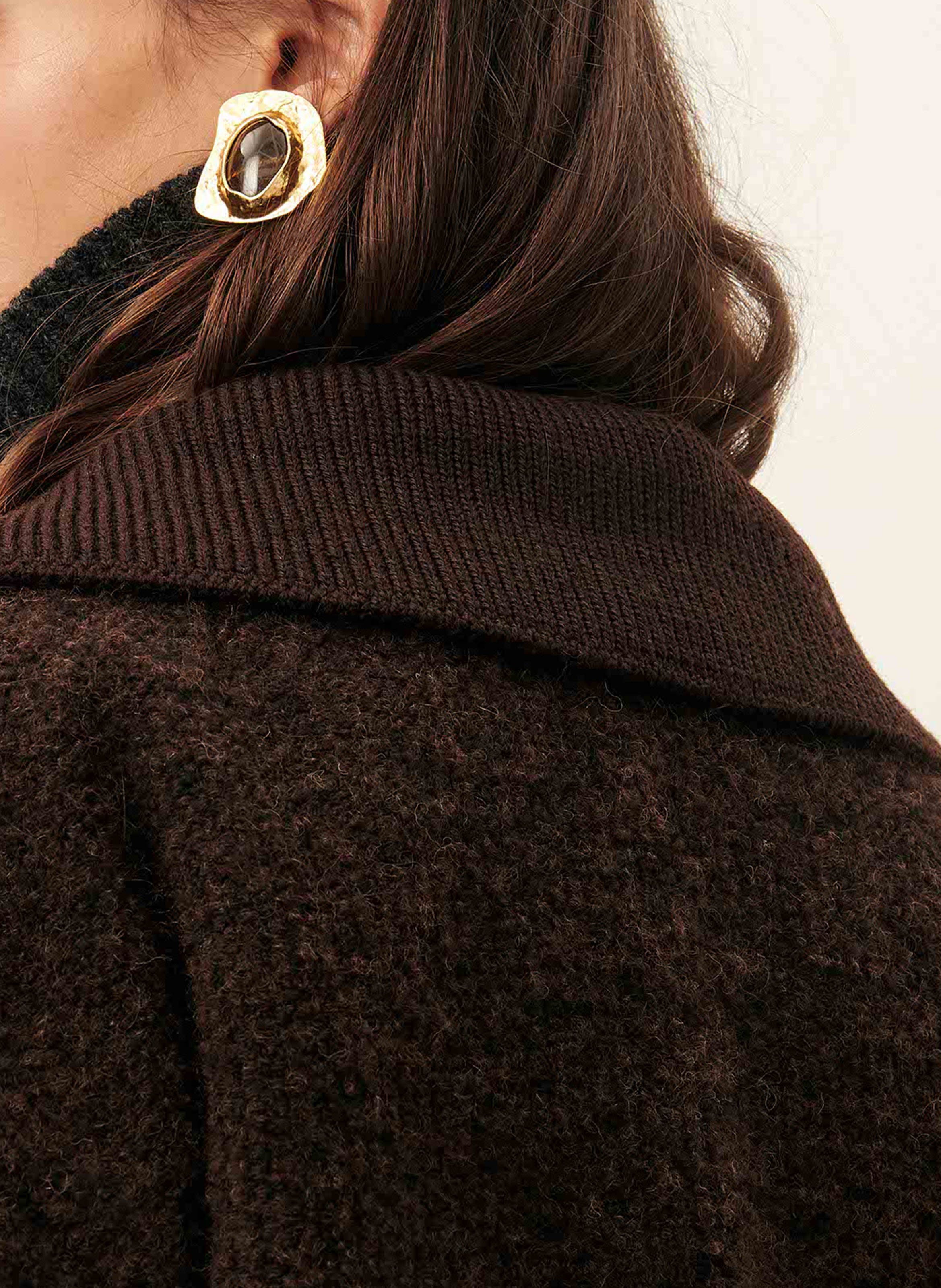 Earrings made of mixed recycled brass SESSUN Red