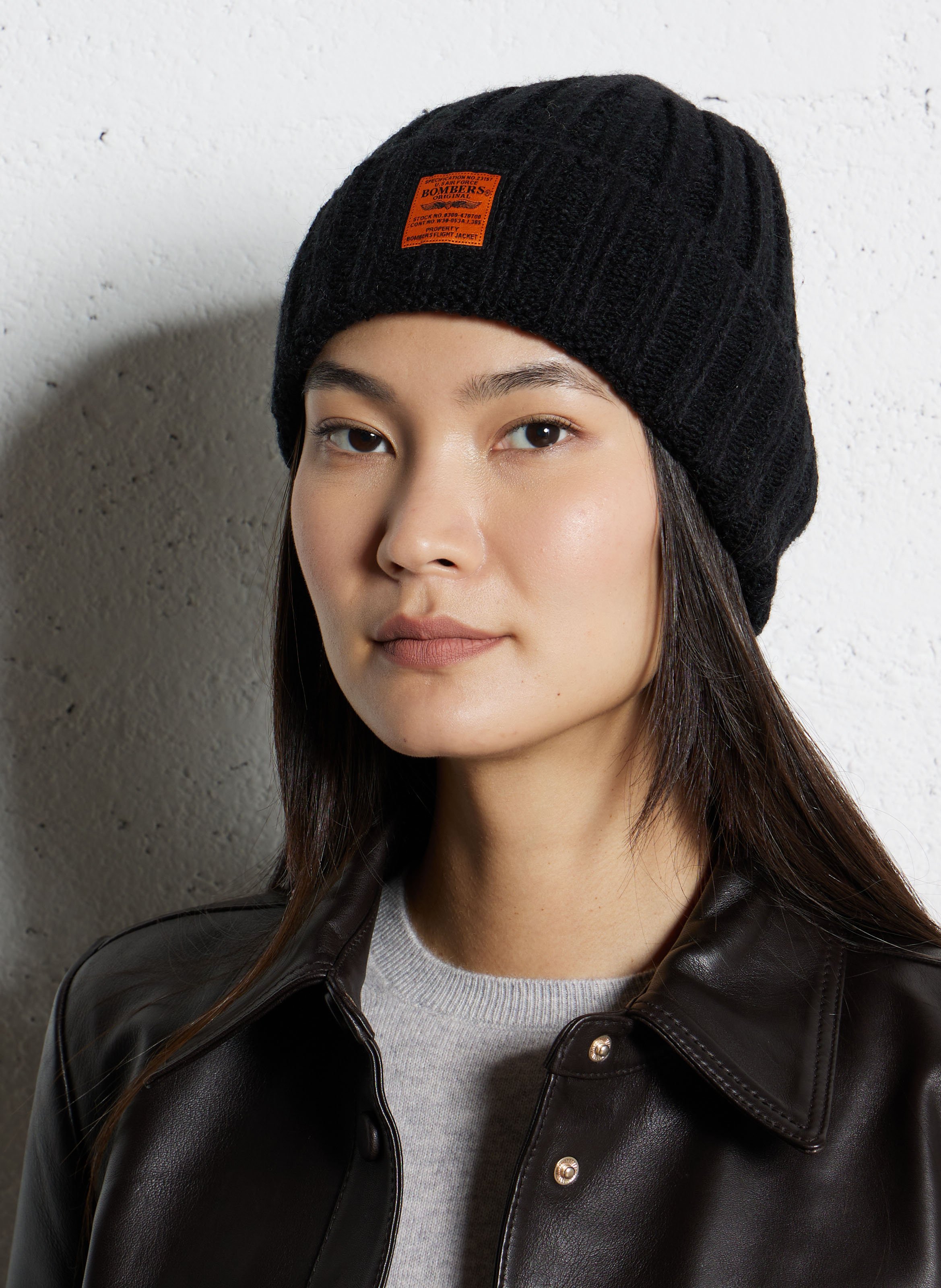 Bonnet à revers BOMBERS ORIGINAL Noir