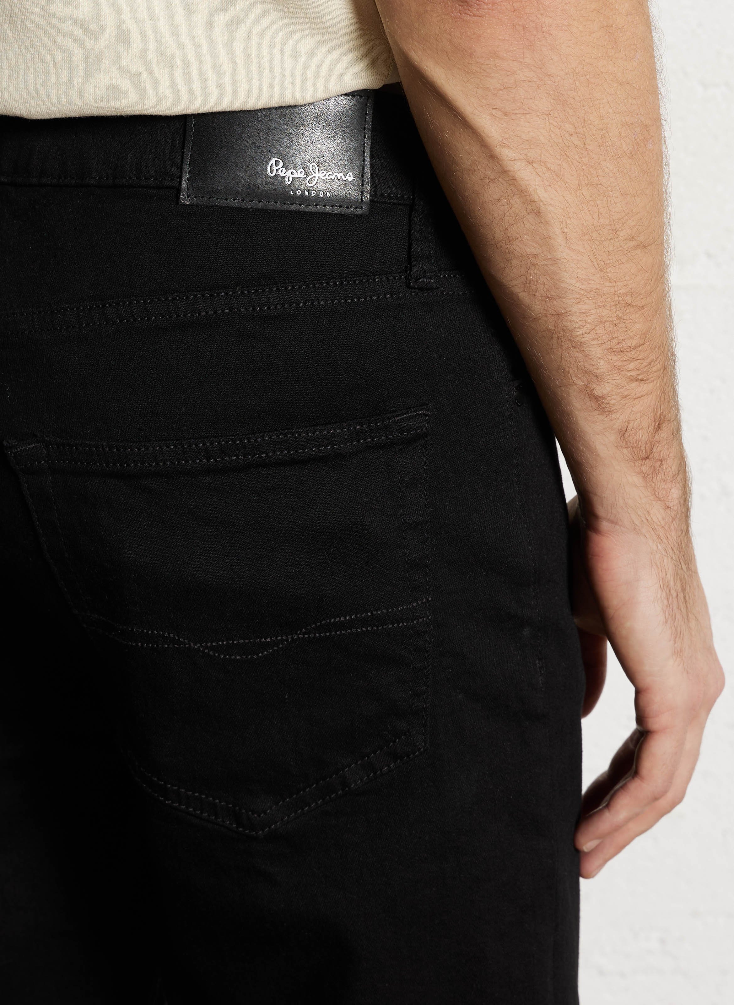 High-rise plain straight jeans PEPE JEANS Blue