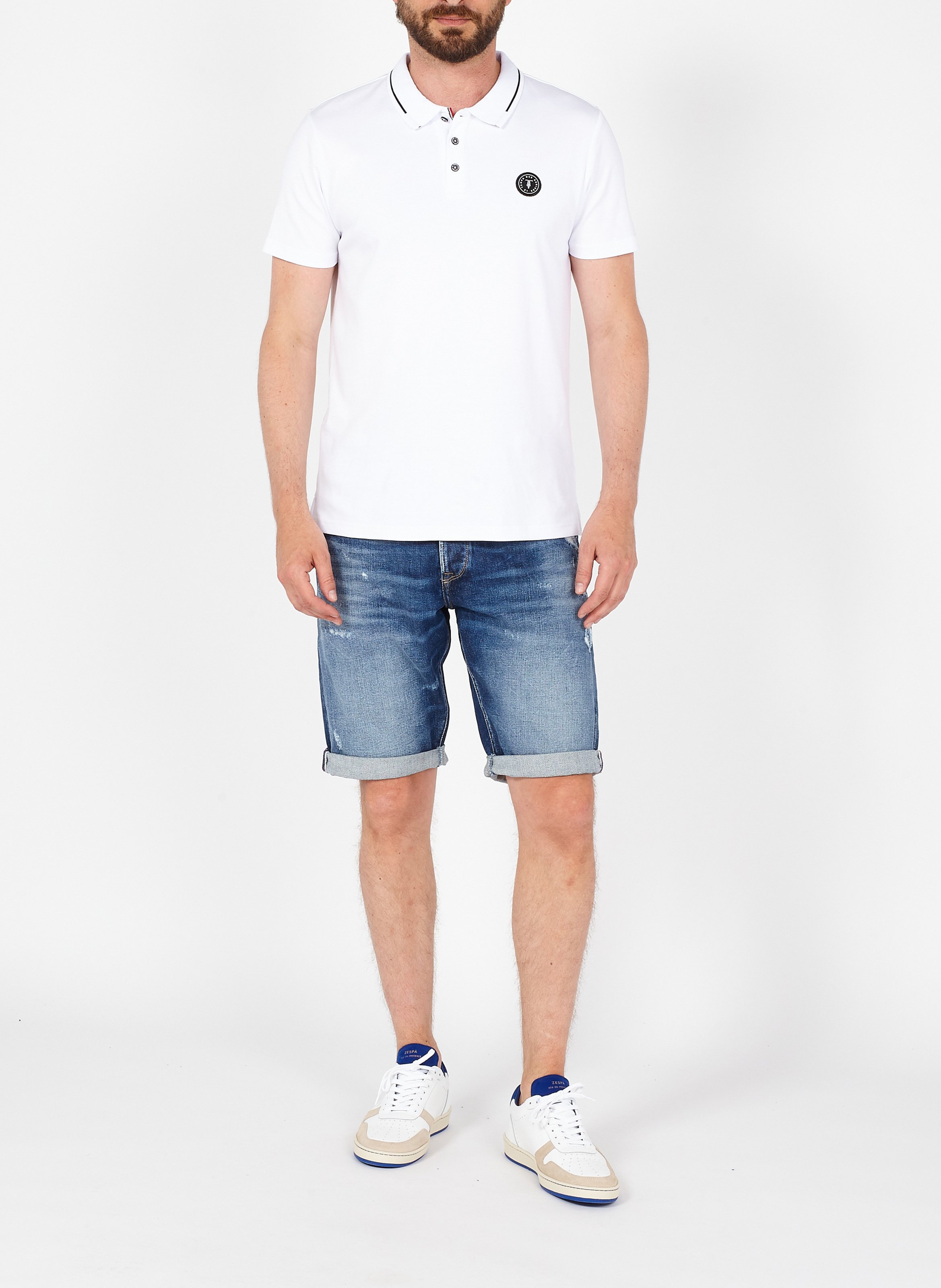 Regular-fit cotton polo shirt LE TEMPS DES CERISES White