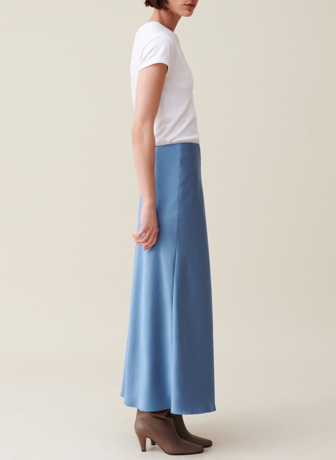 Long fluid satiny skirt CLAUDIE PIERLOT Blue