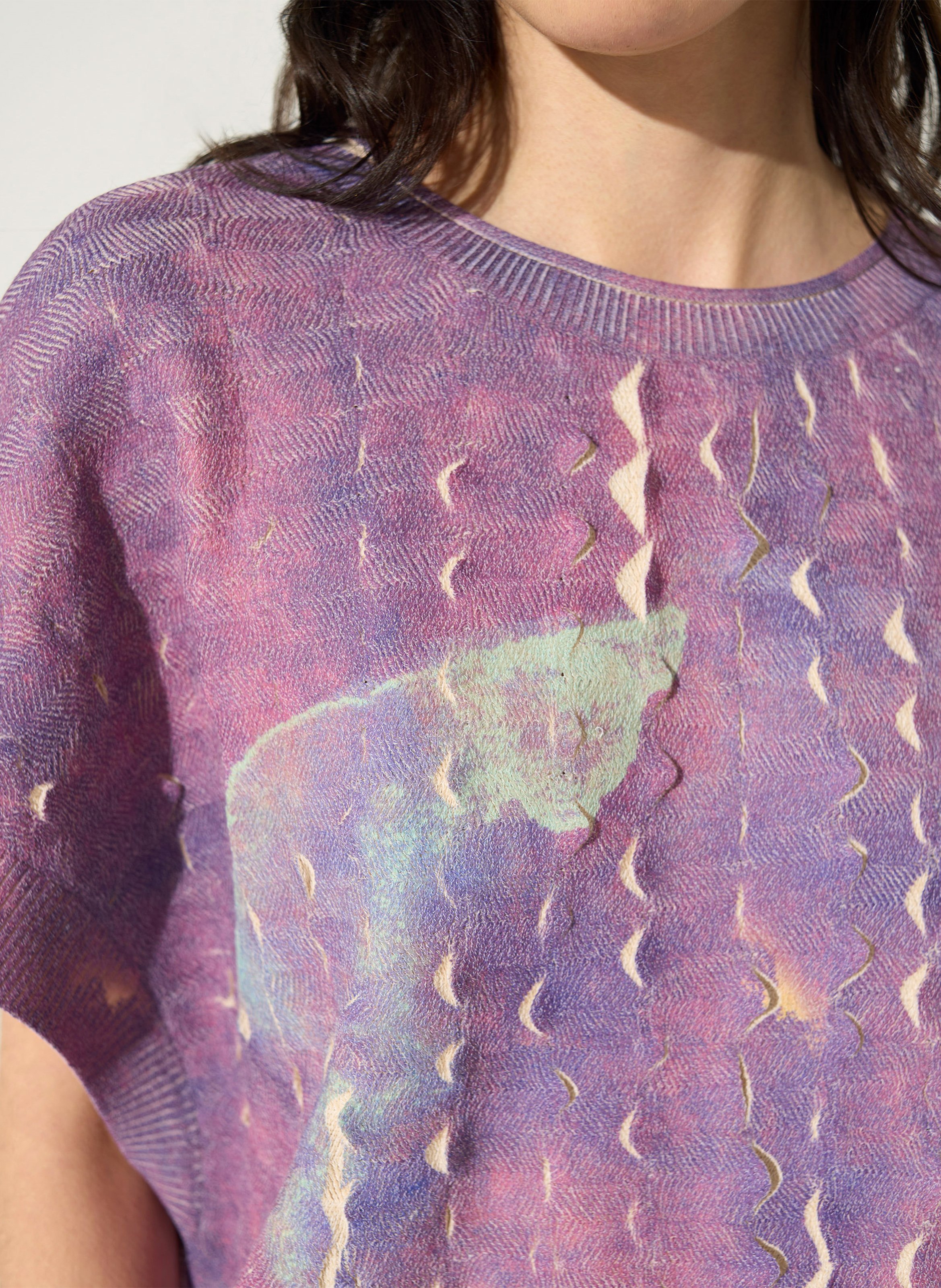 Loose-fit cotton-mix sweater COTELAC Purple