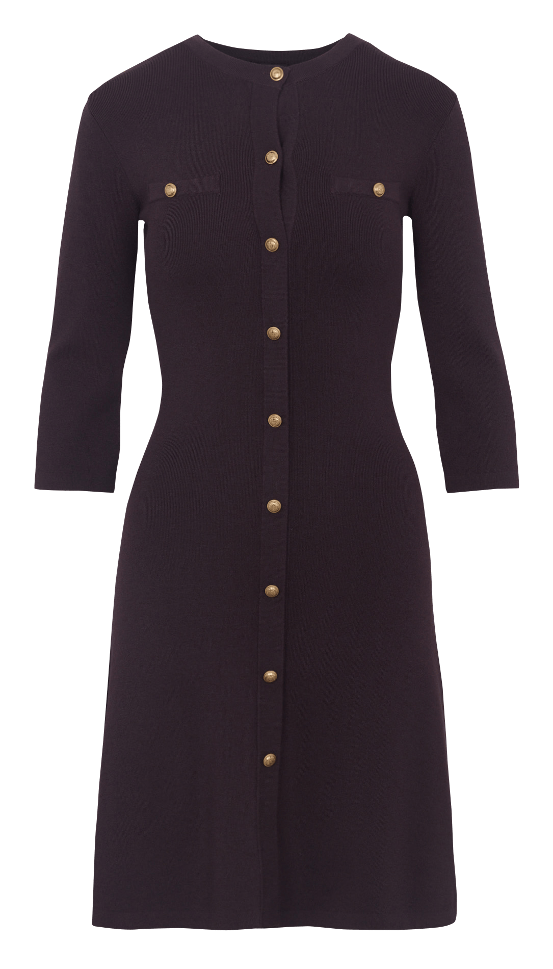 Midi-Strickkleid mit Knopfleiste IKKS Violett