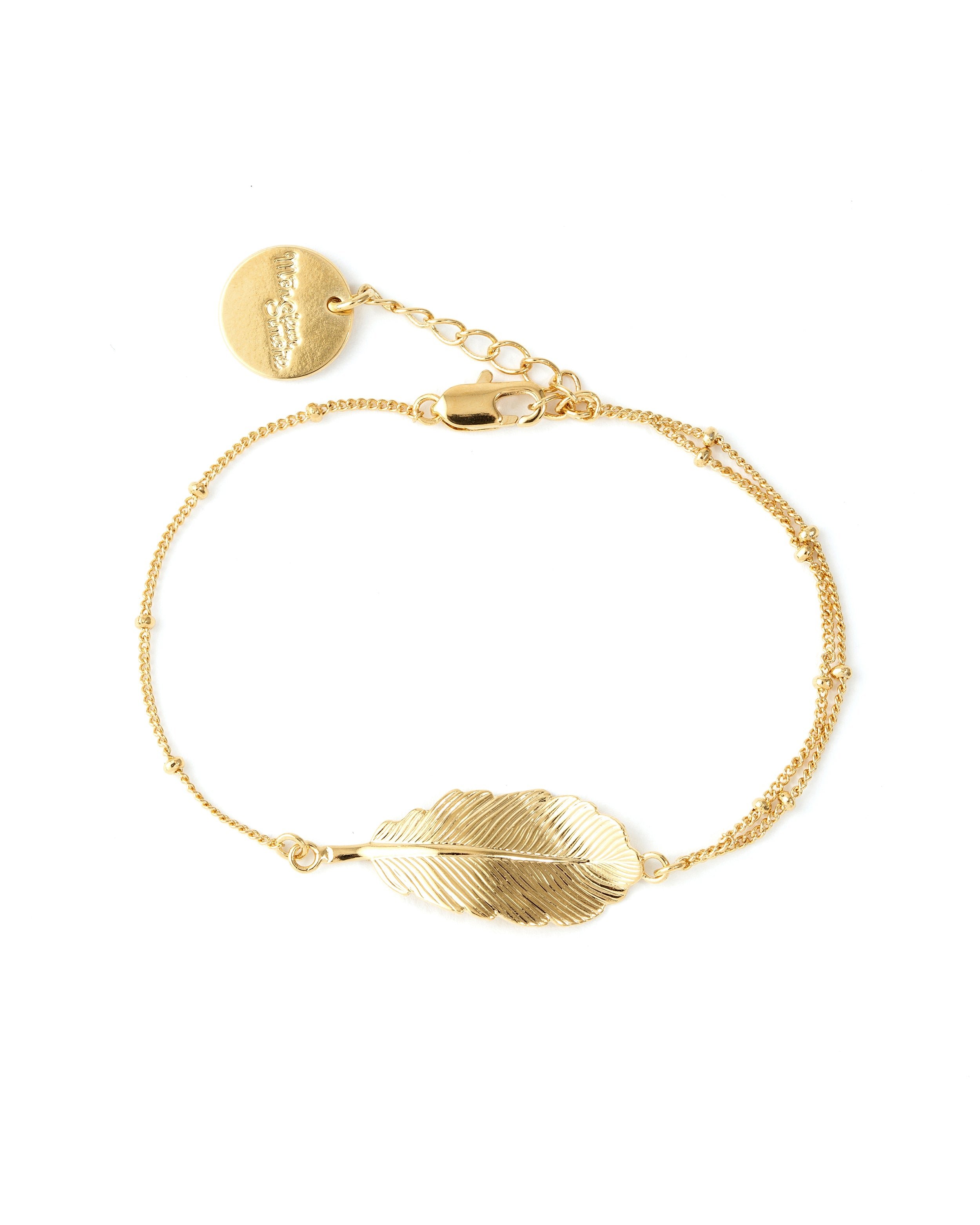 Gold-plated leaf bracelet MONSIEUR SIMONE