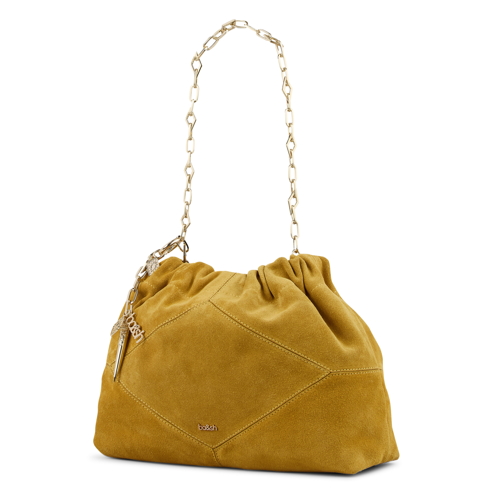 Sac bandoulière en daim BA&SH Jaune