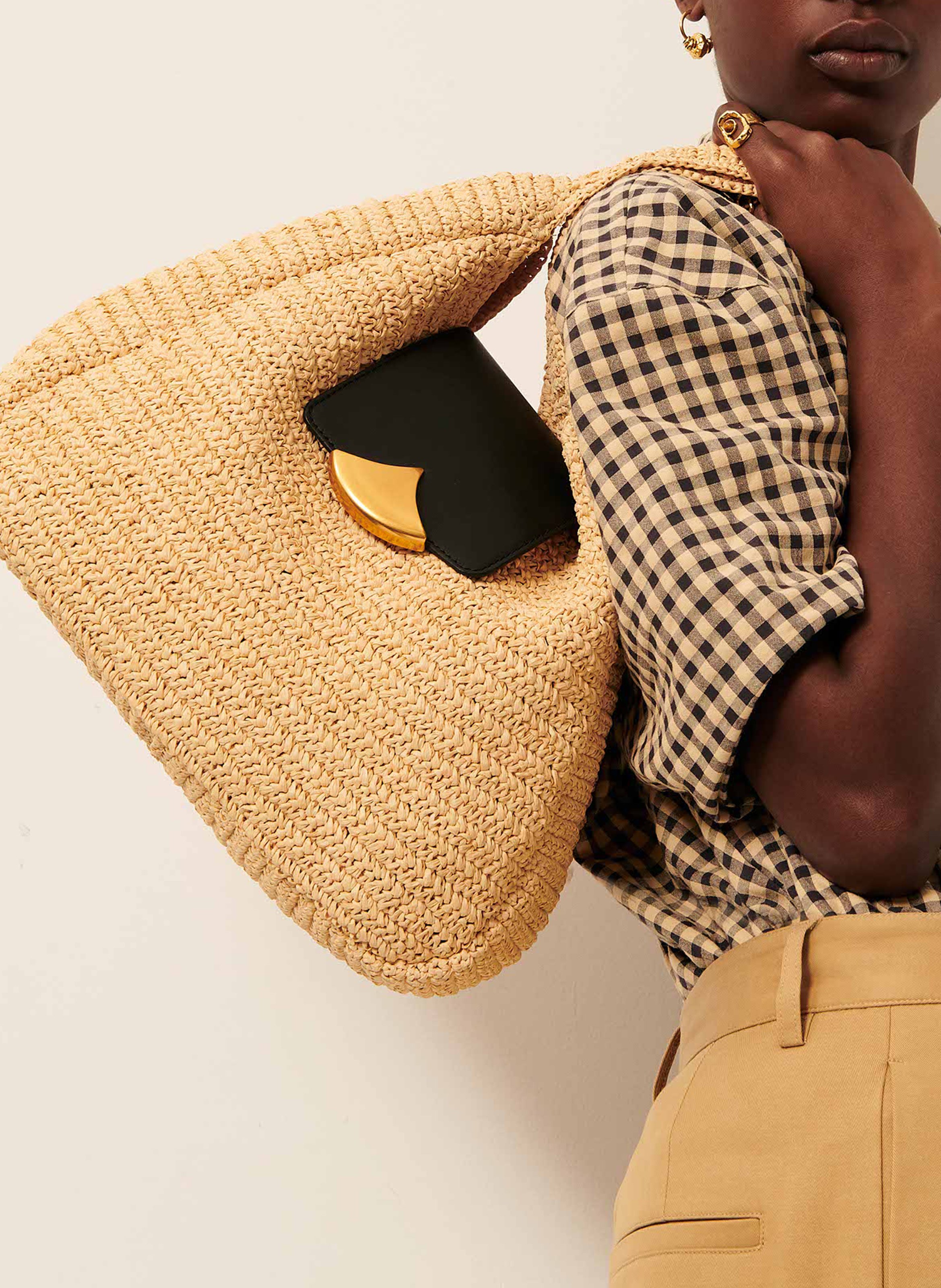 Hobo-Bag aus Stroh SESSUN Braun