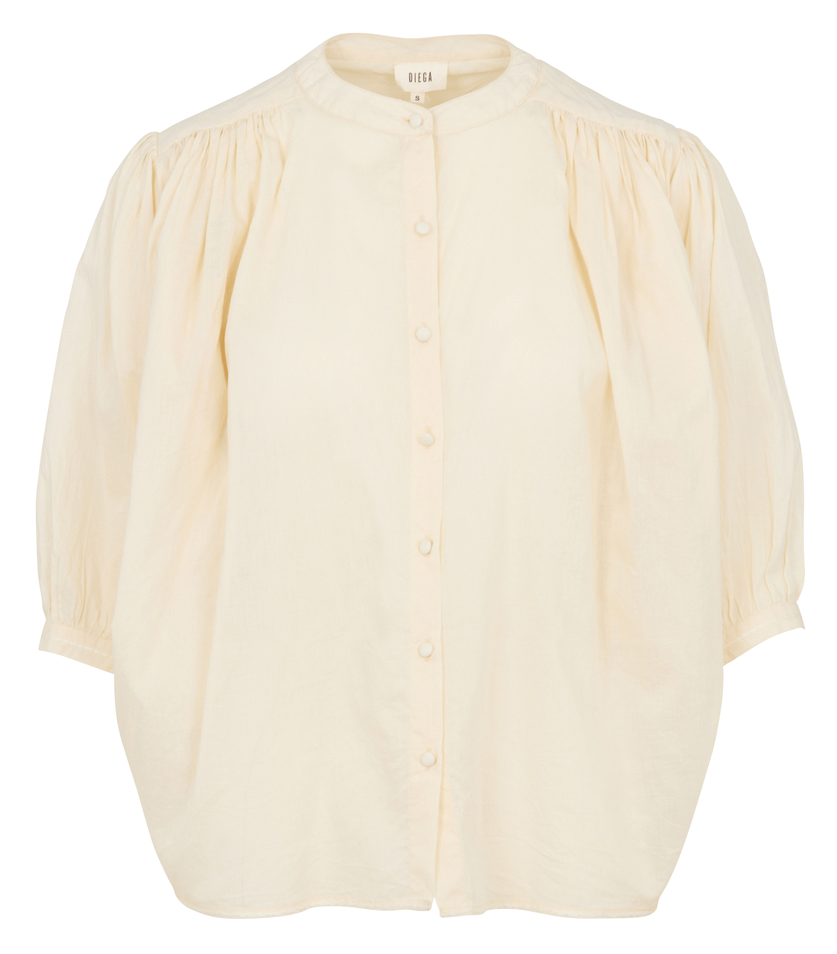 Ruimvallende, katoenen blouse met Maokraag DIEGA