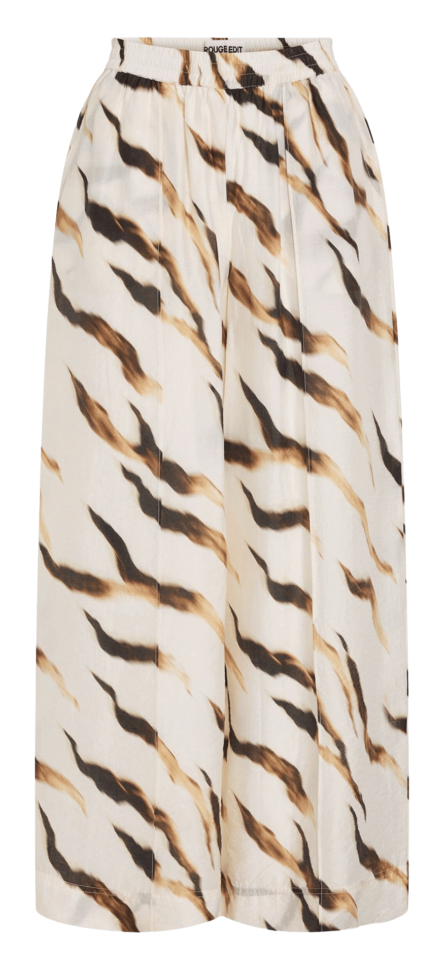 Weite Hose mit Muster ROUGE EDIT Beige