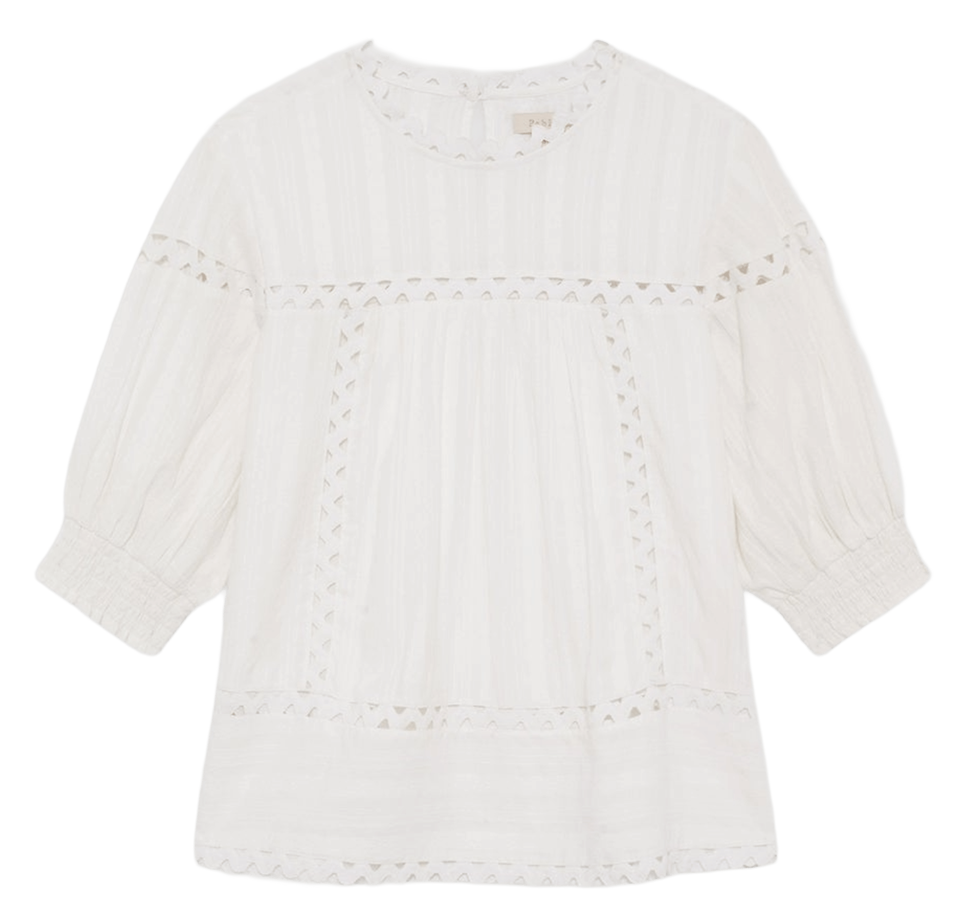 Top recto cuello redondo de algodón PABLO Blanco