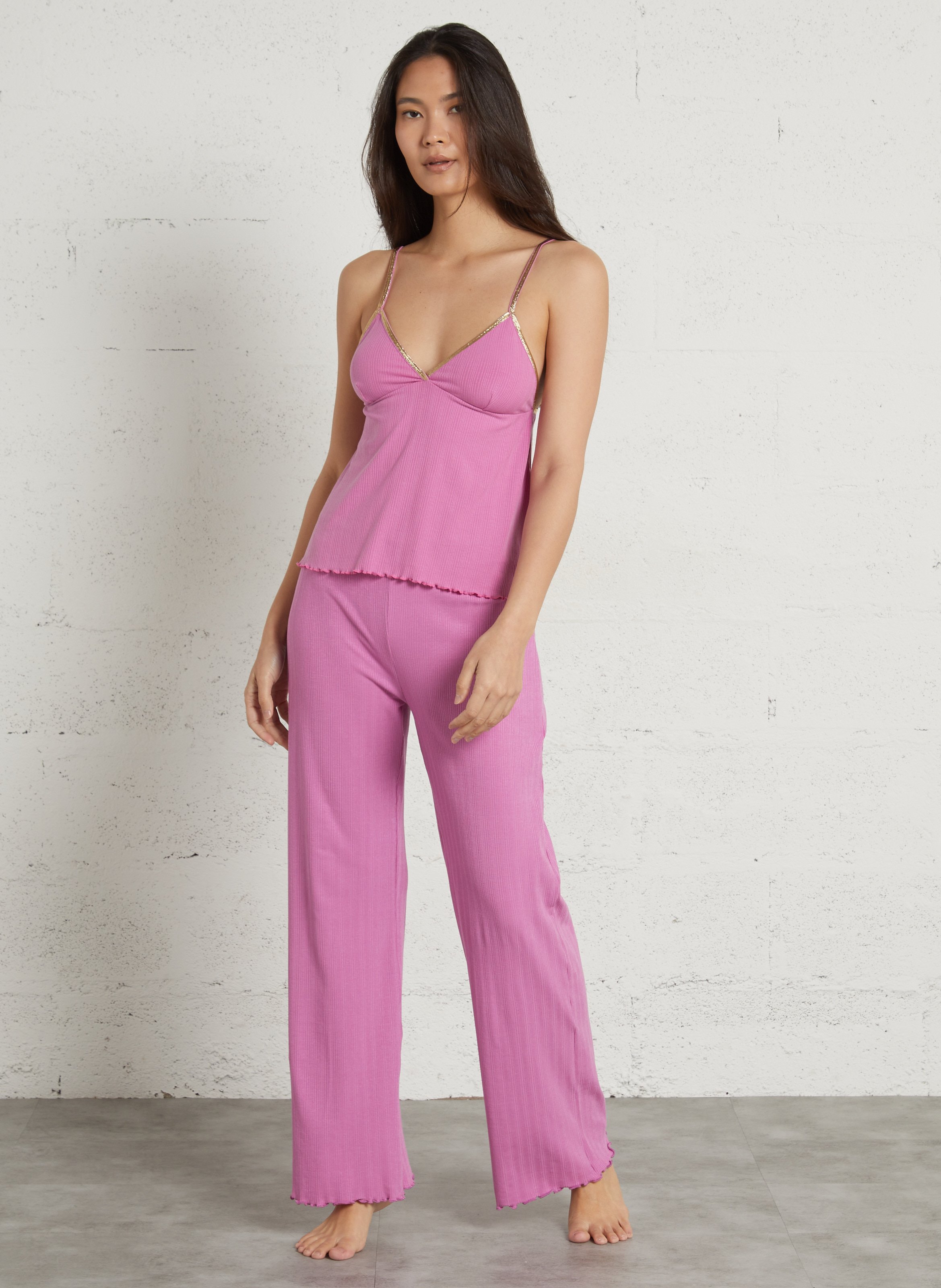 Weit geschnittene Hose LA NOUVELLE Rosa