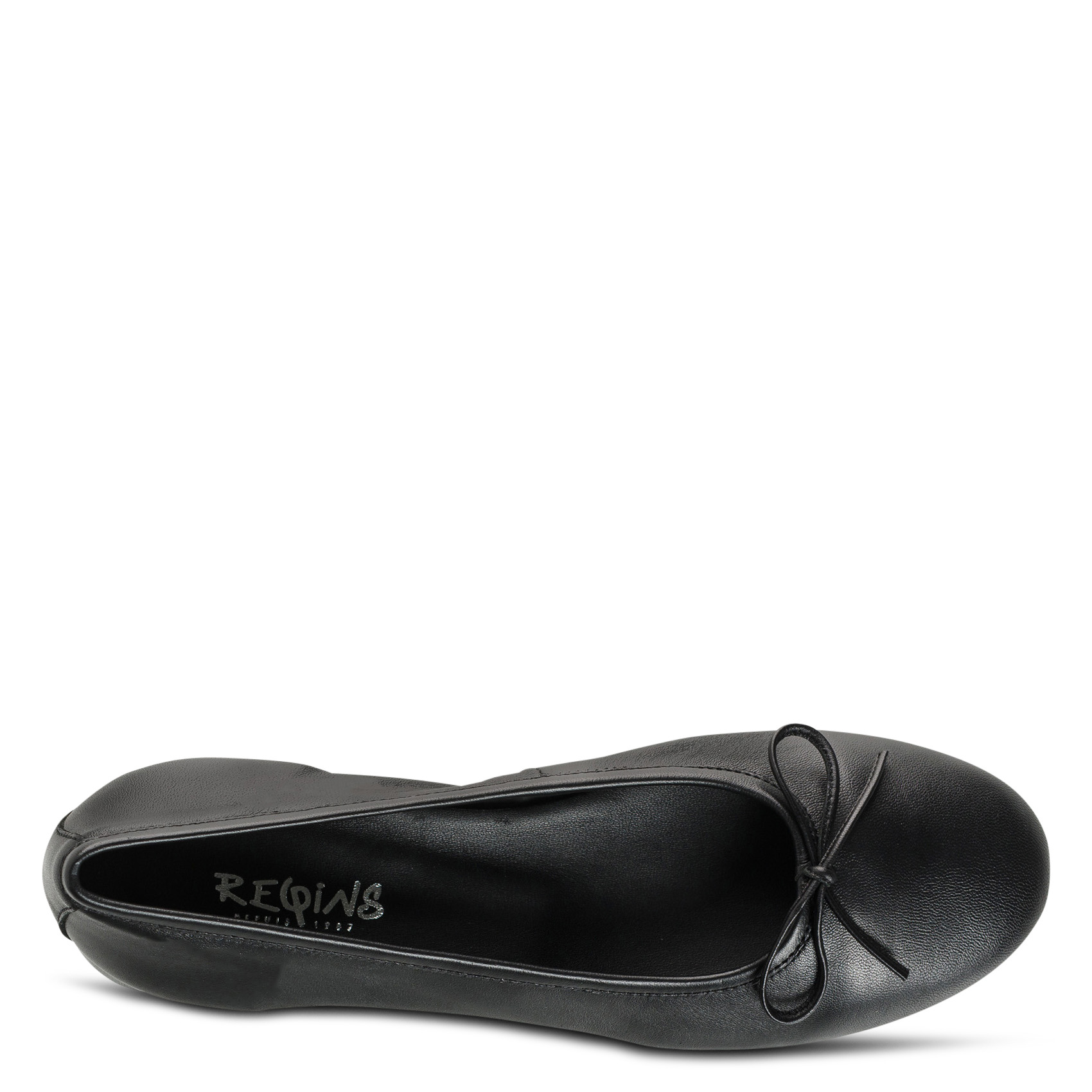 Ballerines à talons en cuir REQINS Noir