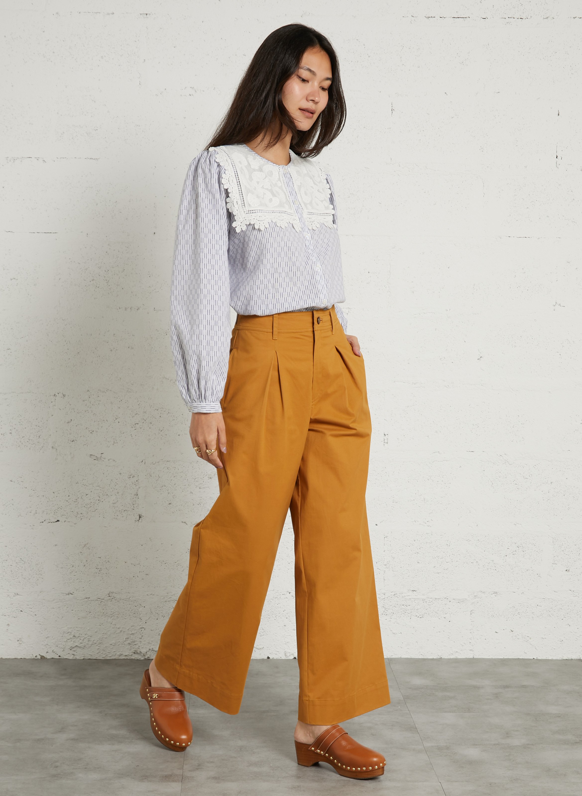 Round-neck cotton shirt LOUISE MISHA Multicolored