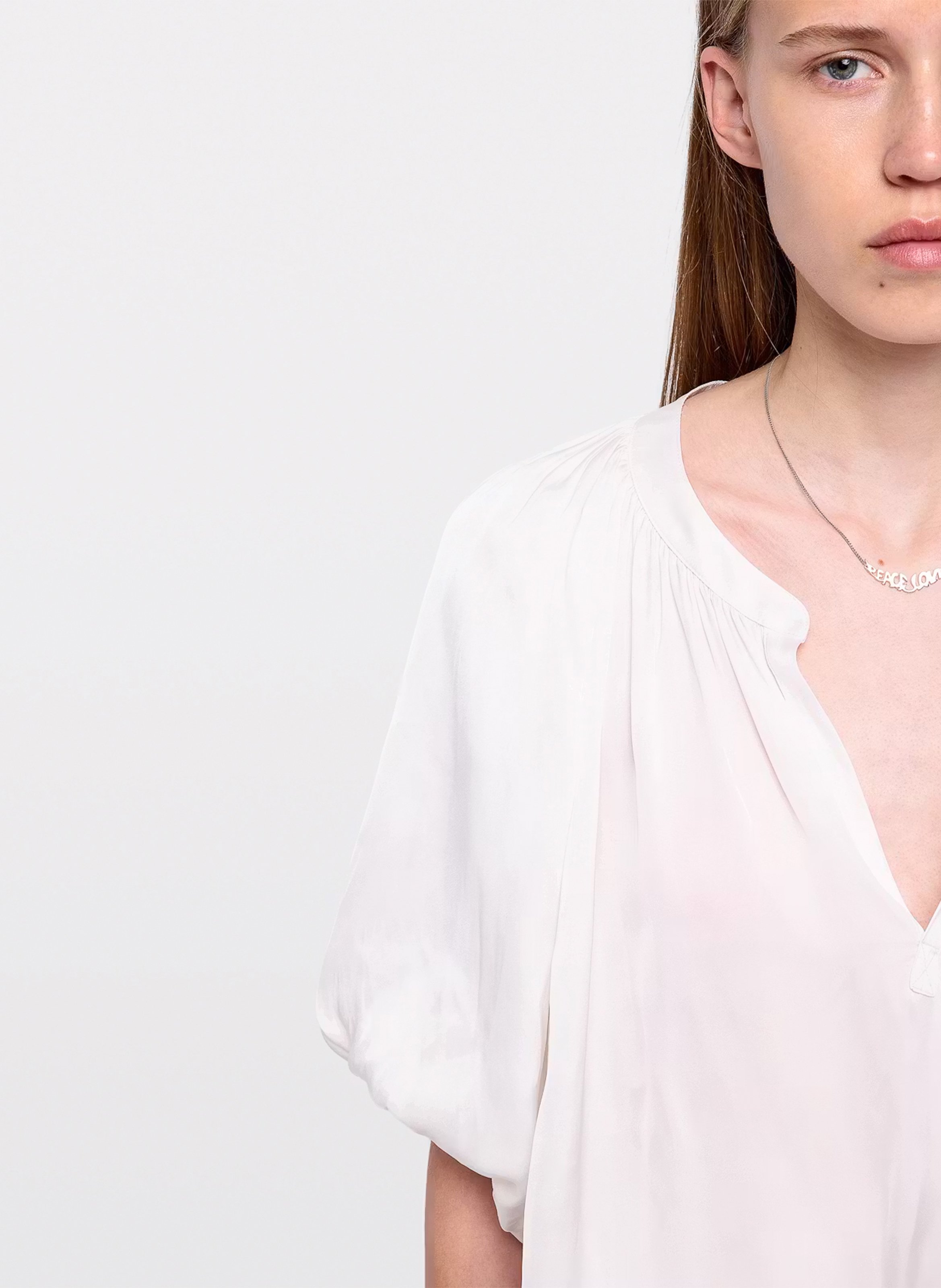 Blouse ample encolure V ZADIG&VOLTAIRE Blanc