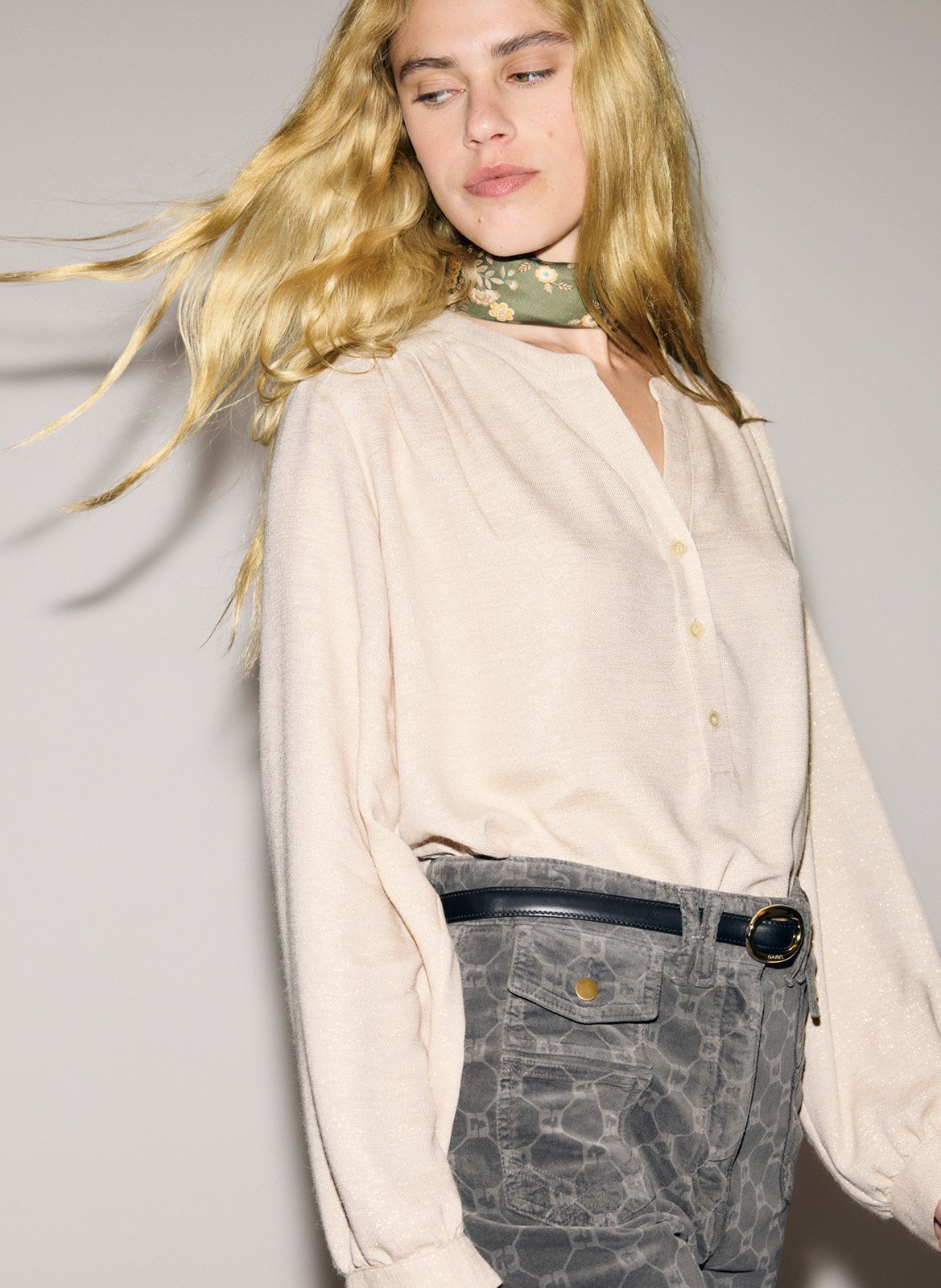 Blouse col tunisien GERARD DAREL Beige