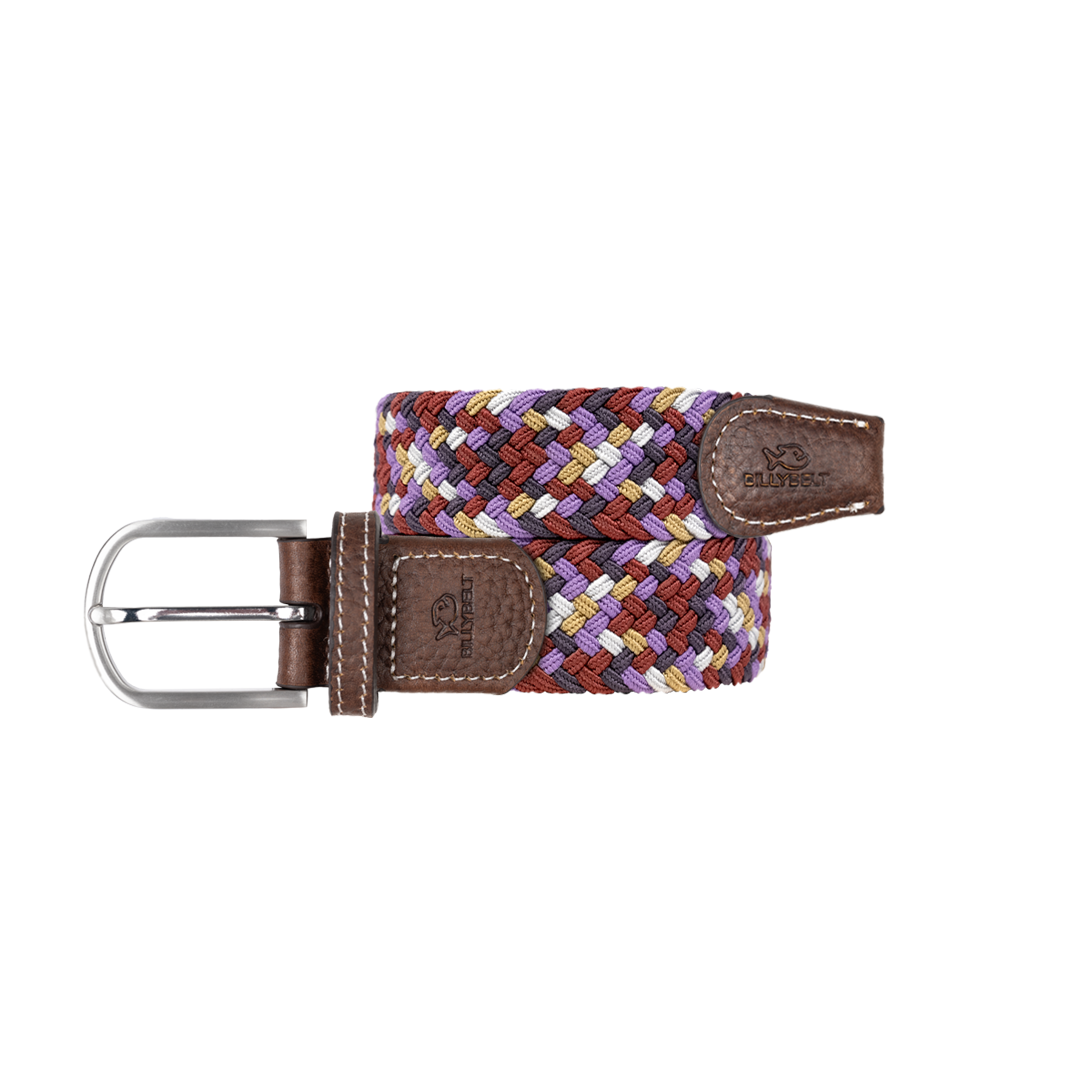Multicolored braided elastic belt MulticoloredBILLYBELT