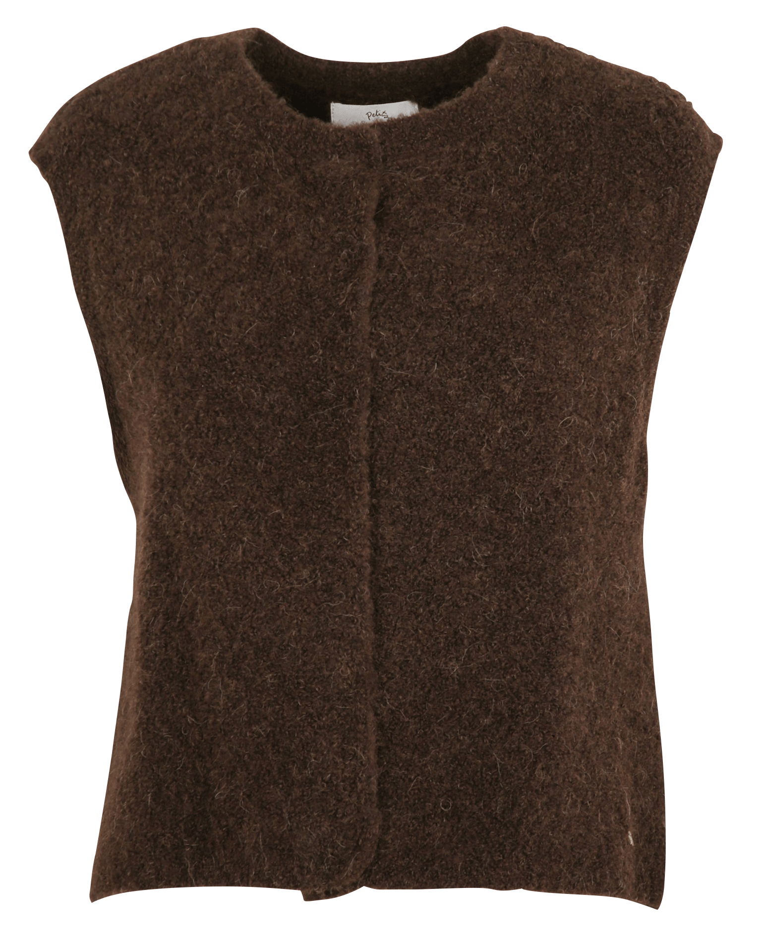 Gilet sans manches droit DES PETITS HAUTS Marron