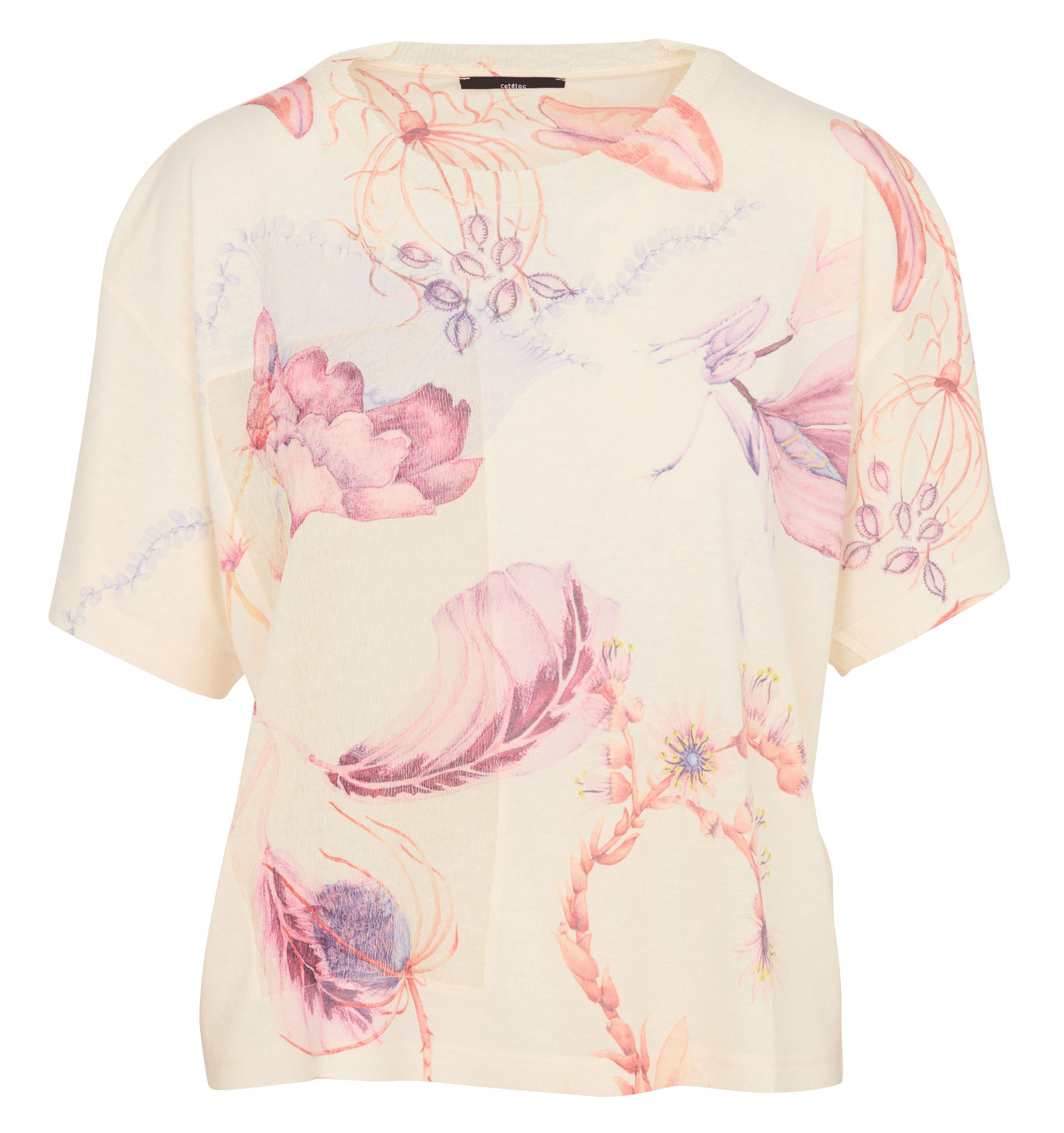 Tee-shirt col rond COTELAC Beige