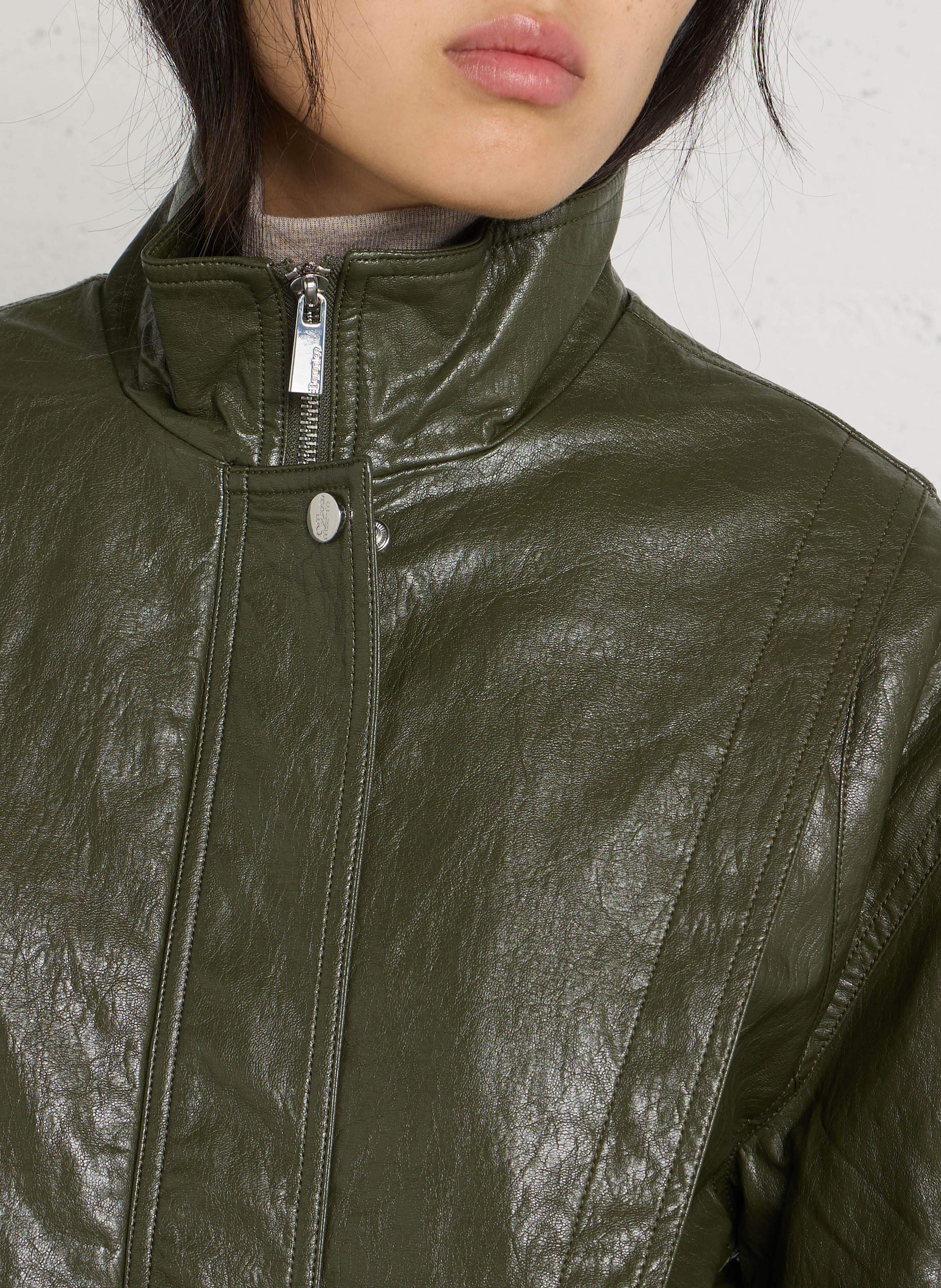 Veste ample col montant BERENICE Kaki